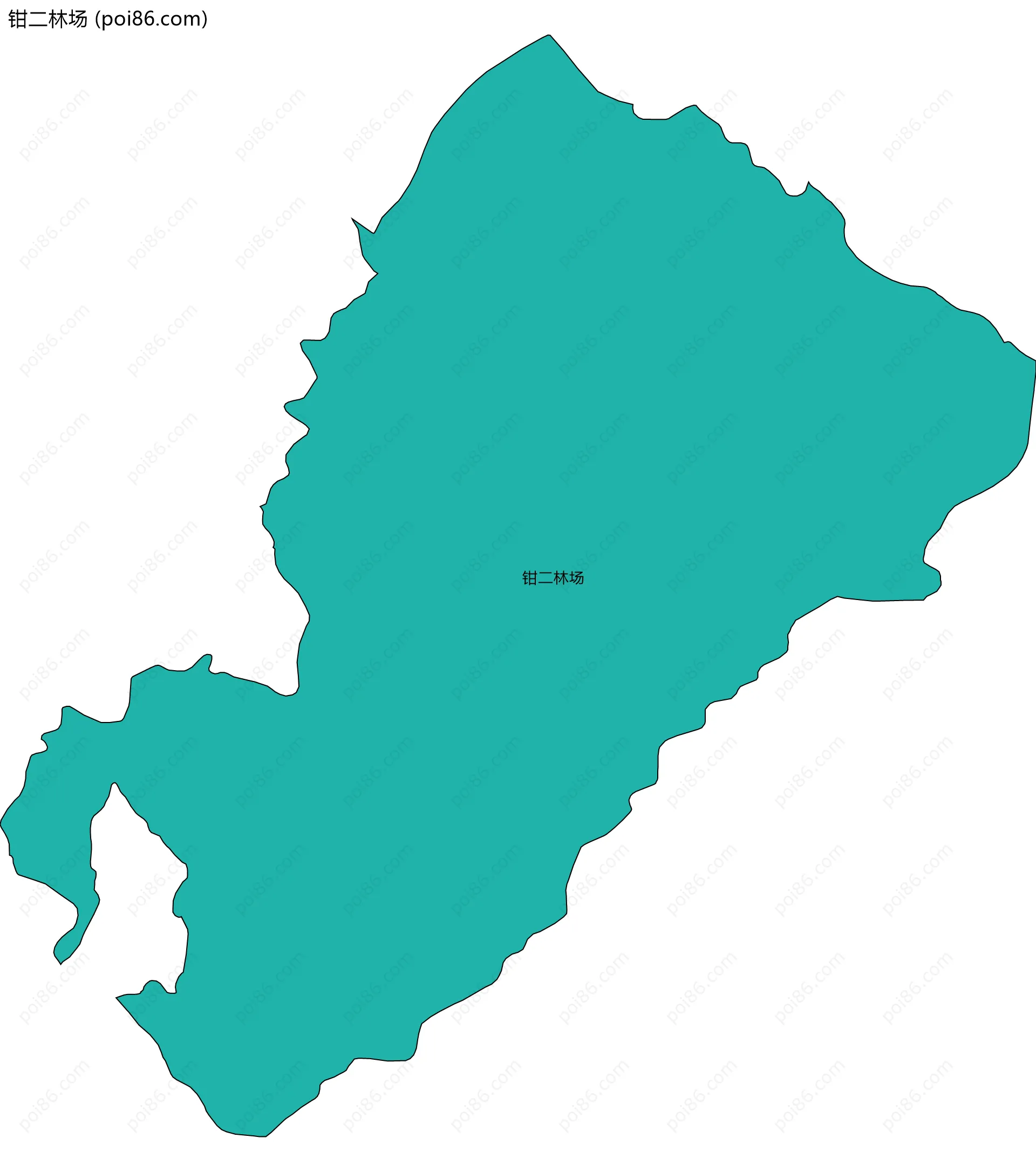 钳二林场边界地图