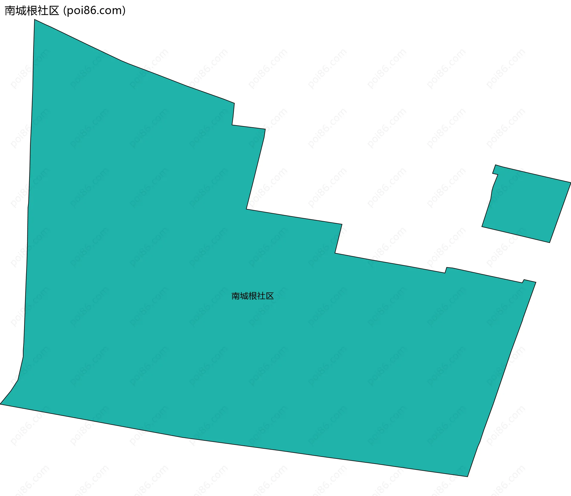 南城根社区边界地图