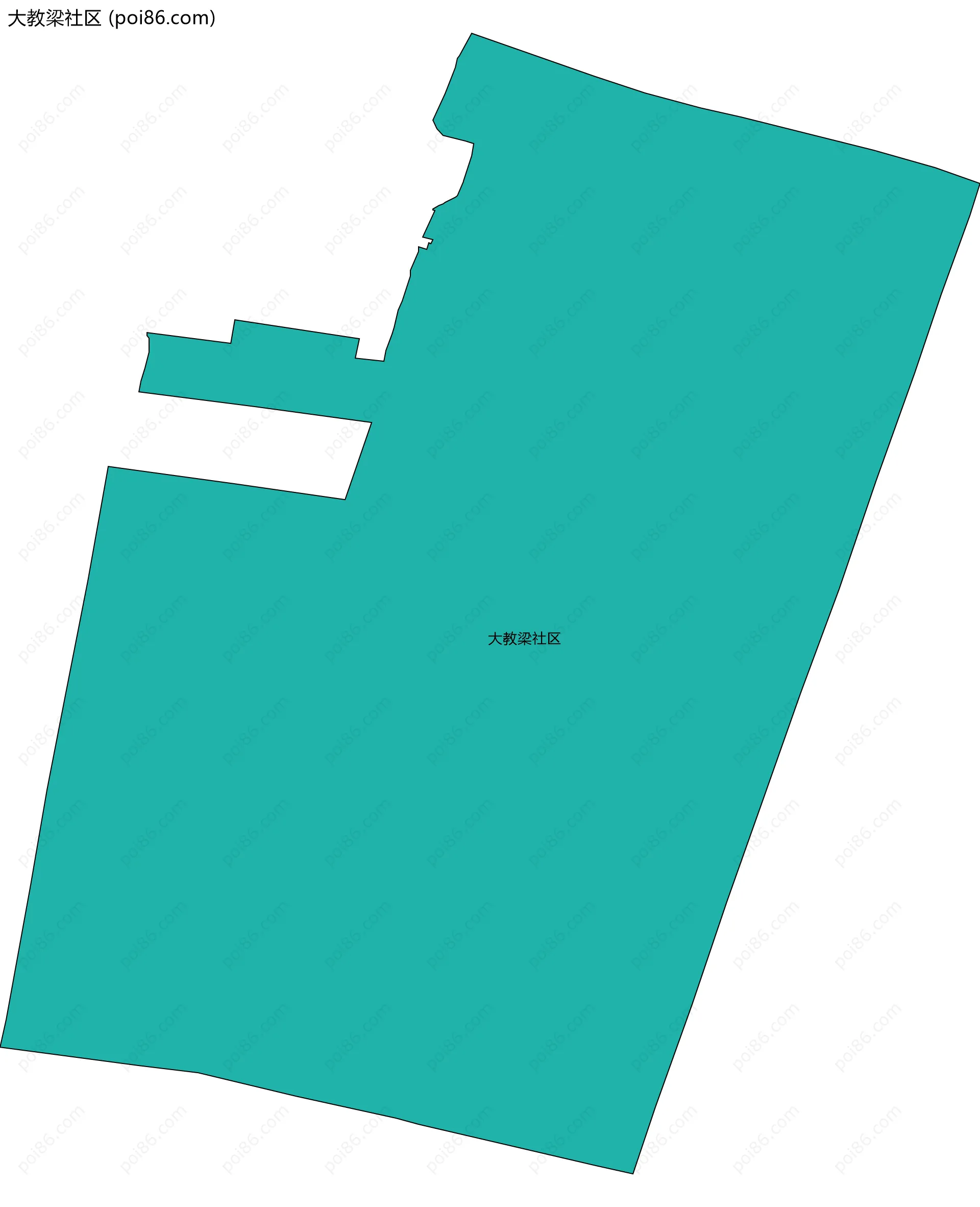 大教梁社区边界地图