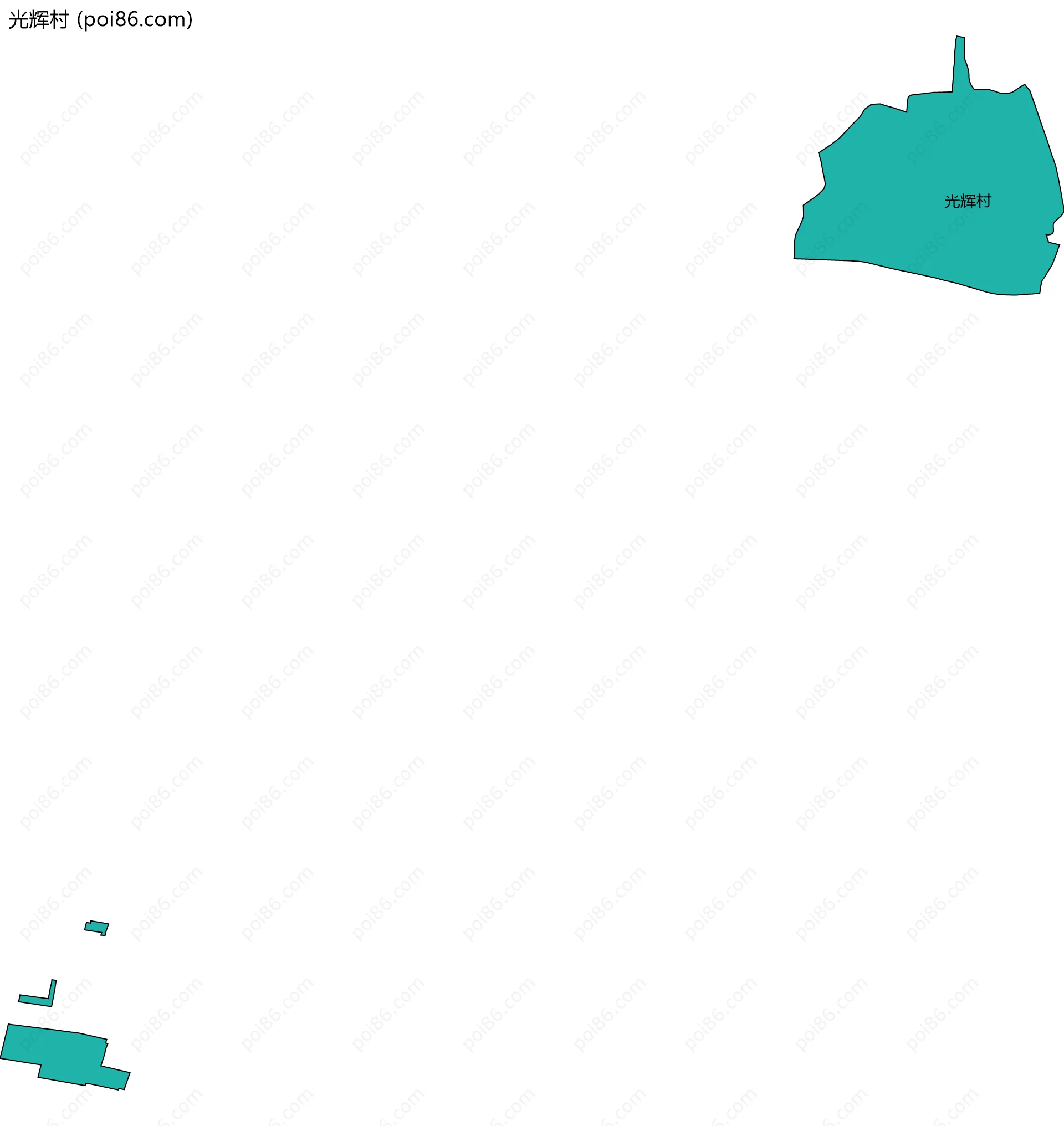 光辉村边界地图