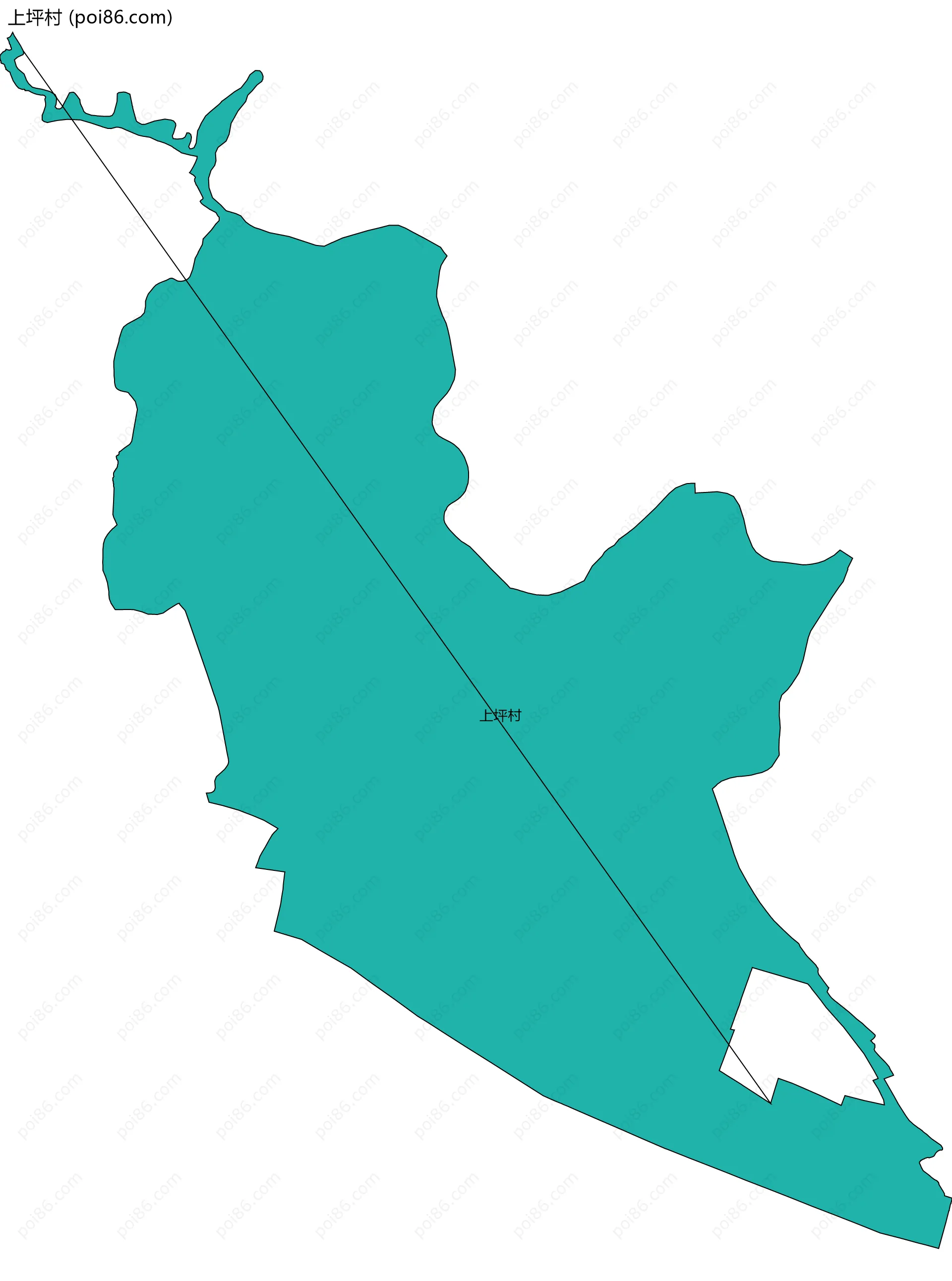 上坪村边界地图