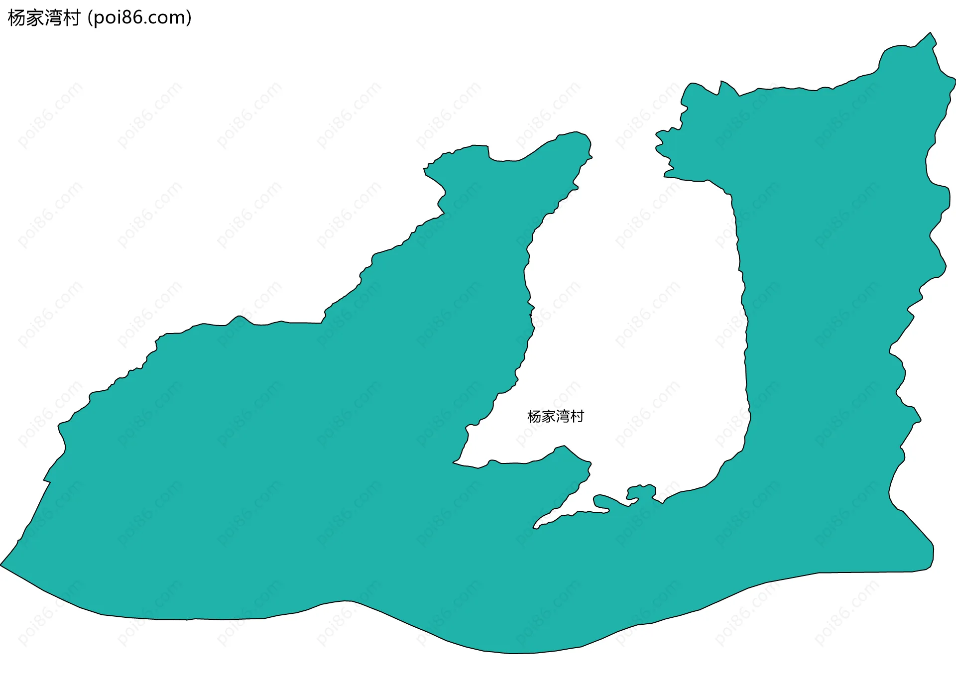 杨家湾村边界地图