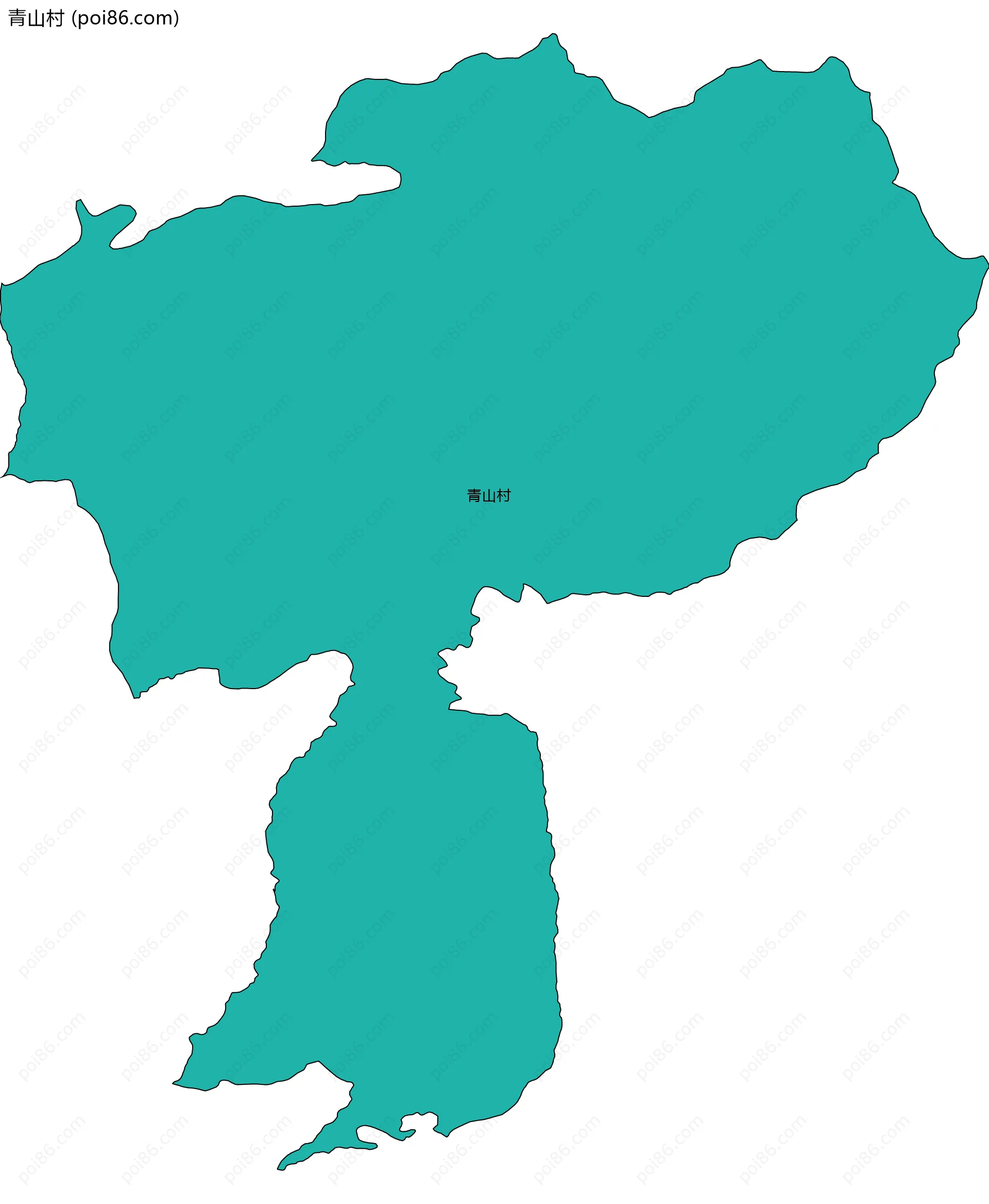 青山村边界地图