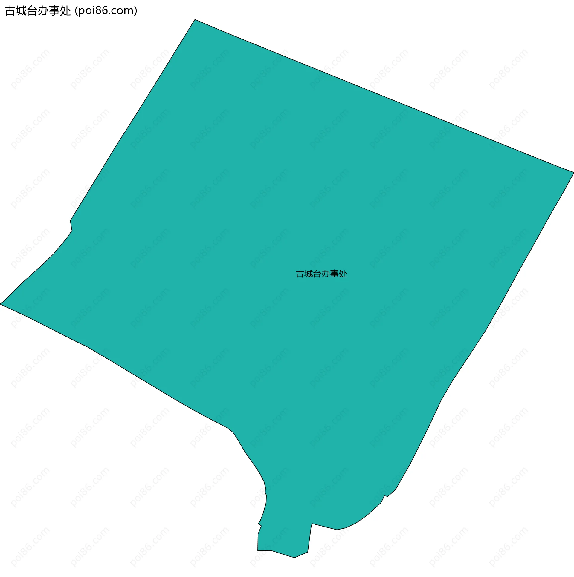 古城台办事处边界地图