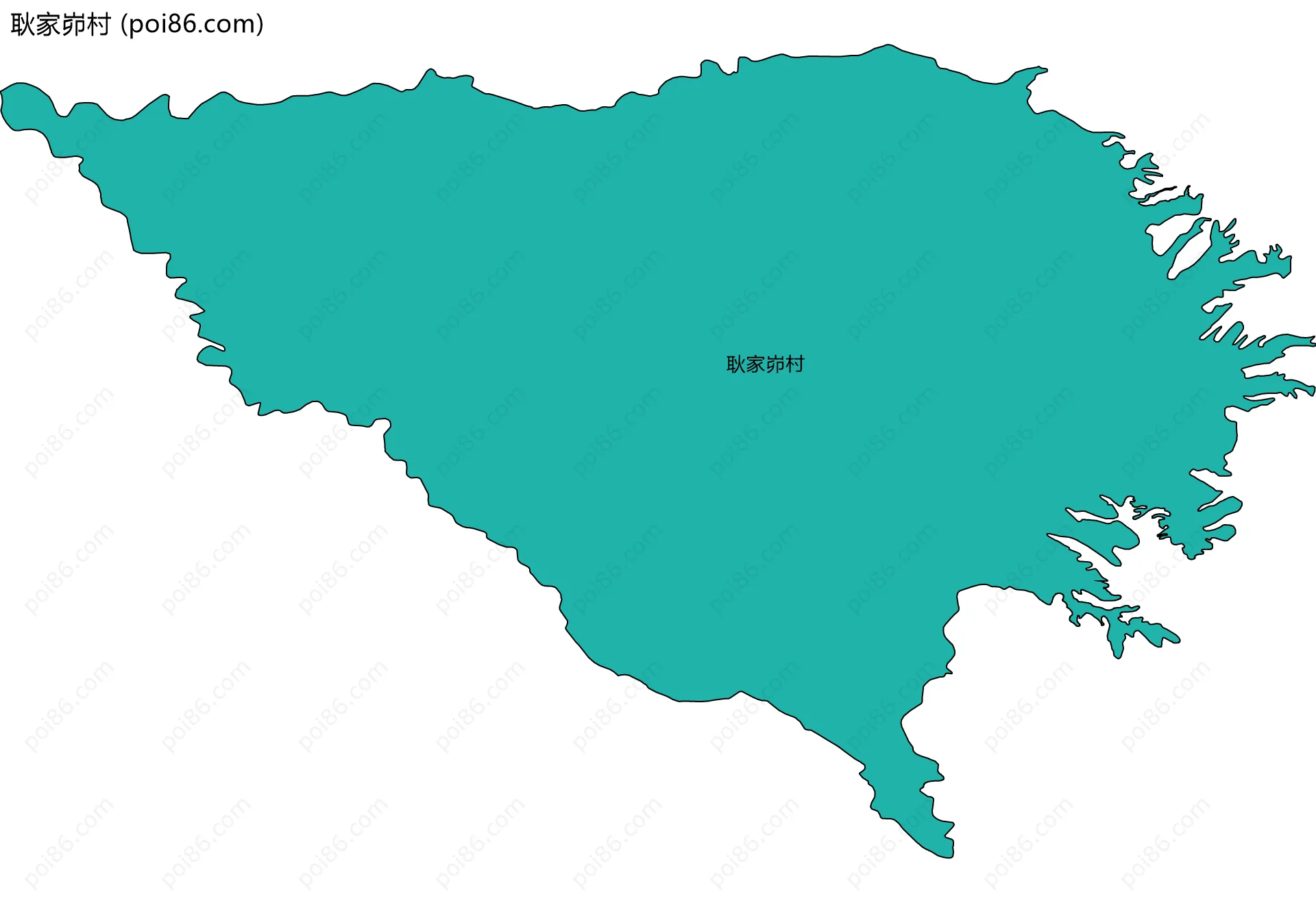 耿家峁村边界地图