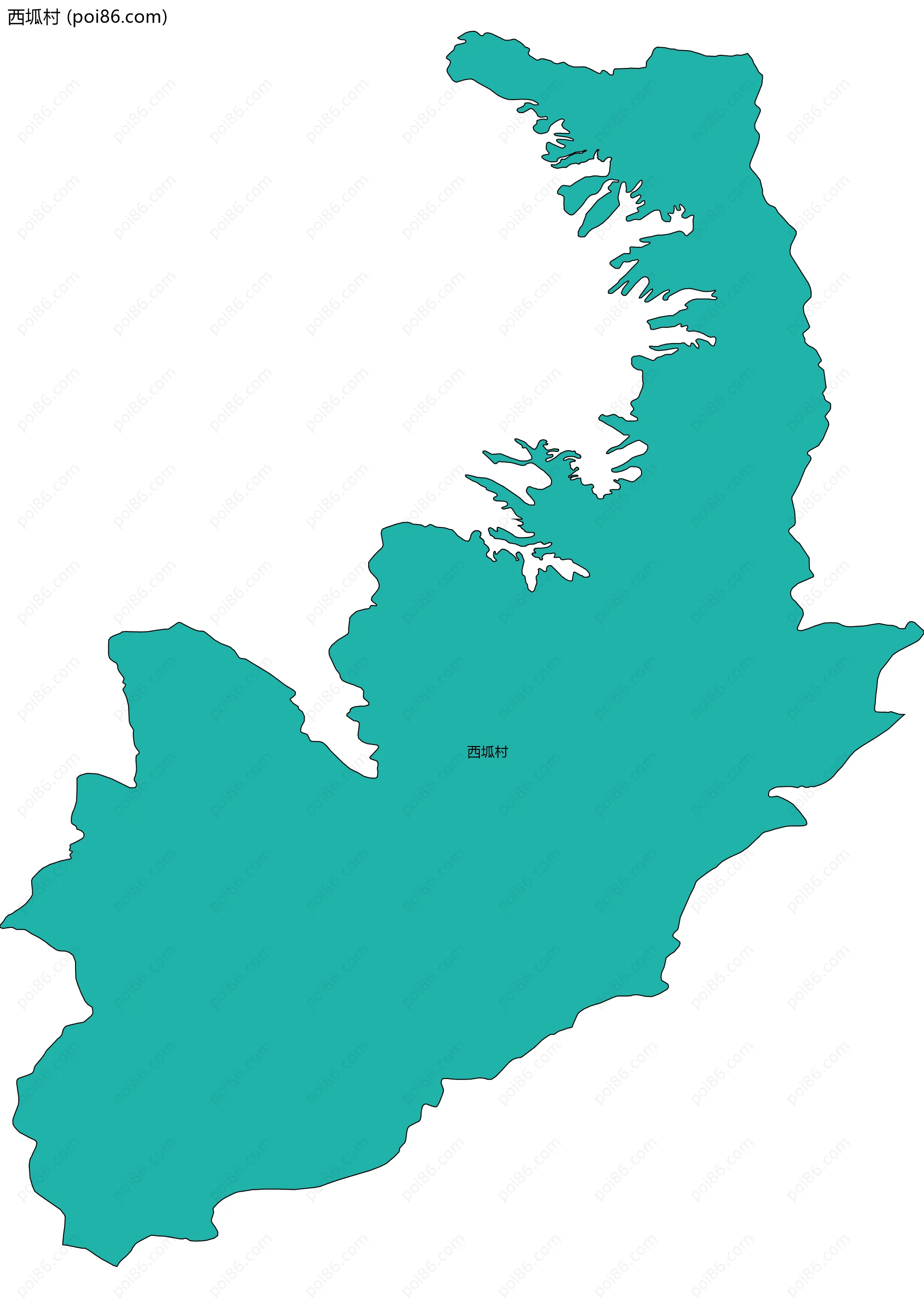西坬村边界地图