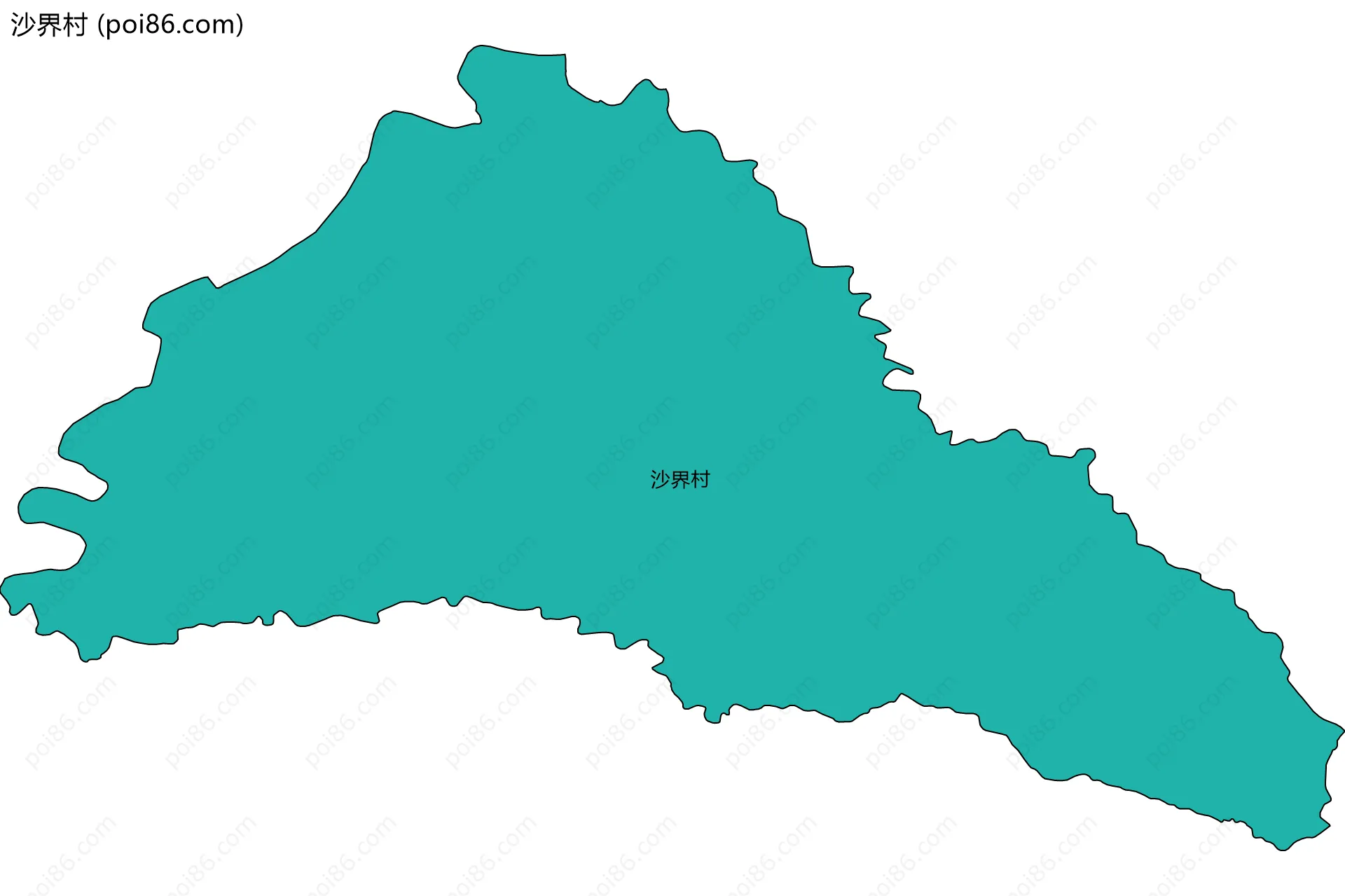 沙界村边界地图