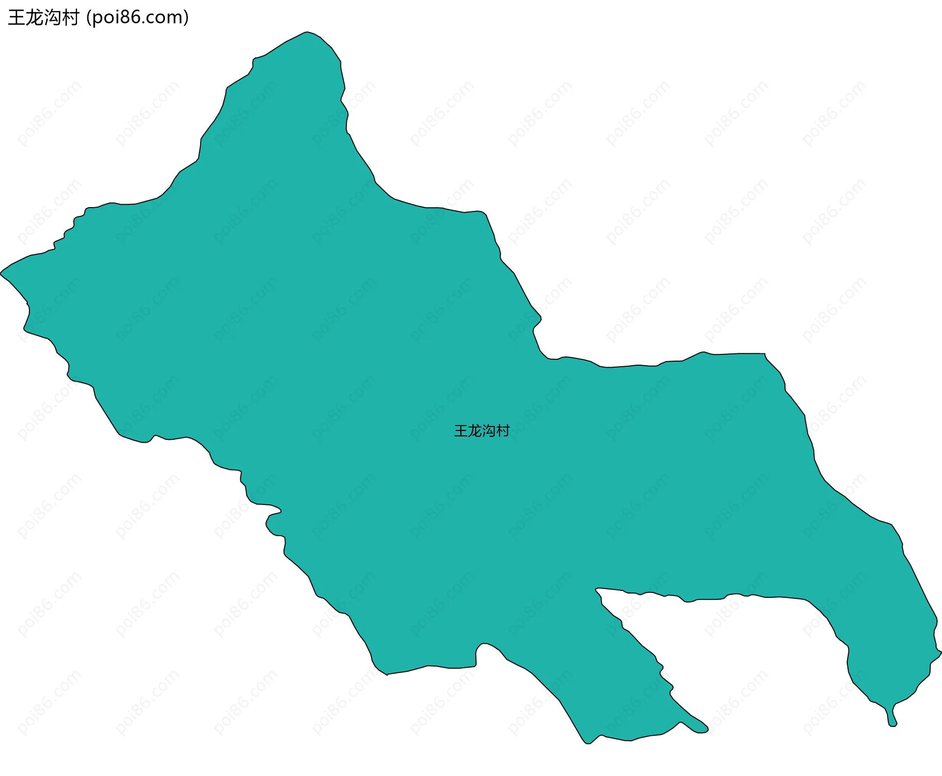 王龙沟村边界地图