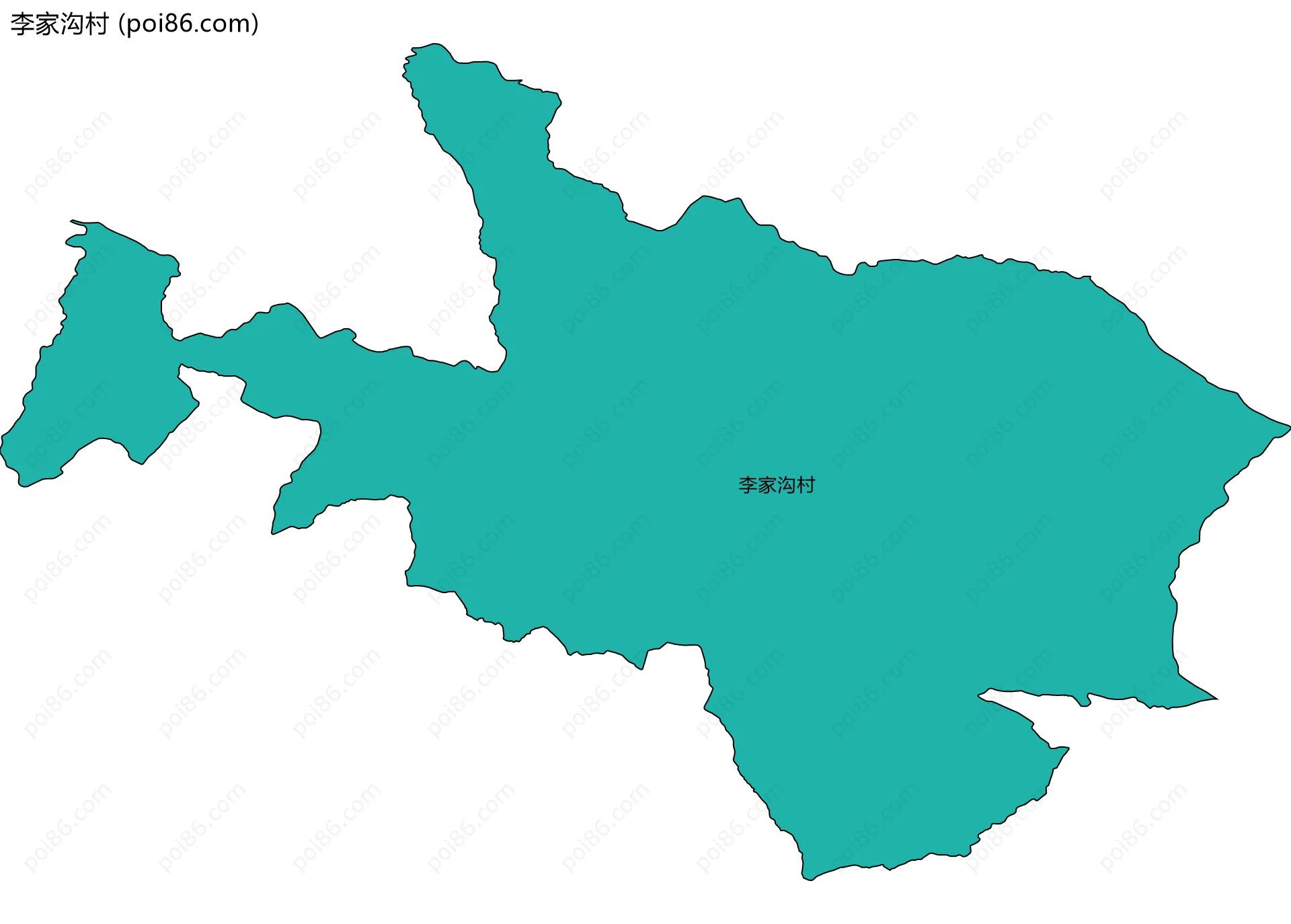 李家沟村边界地图