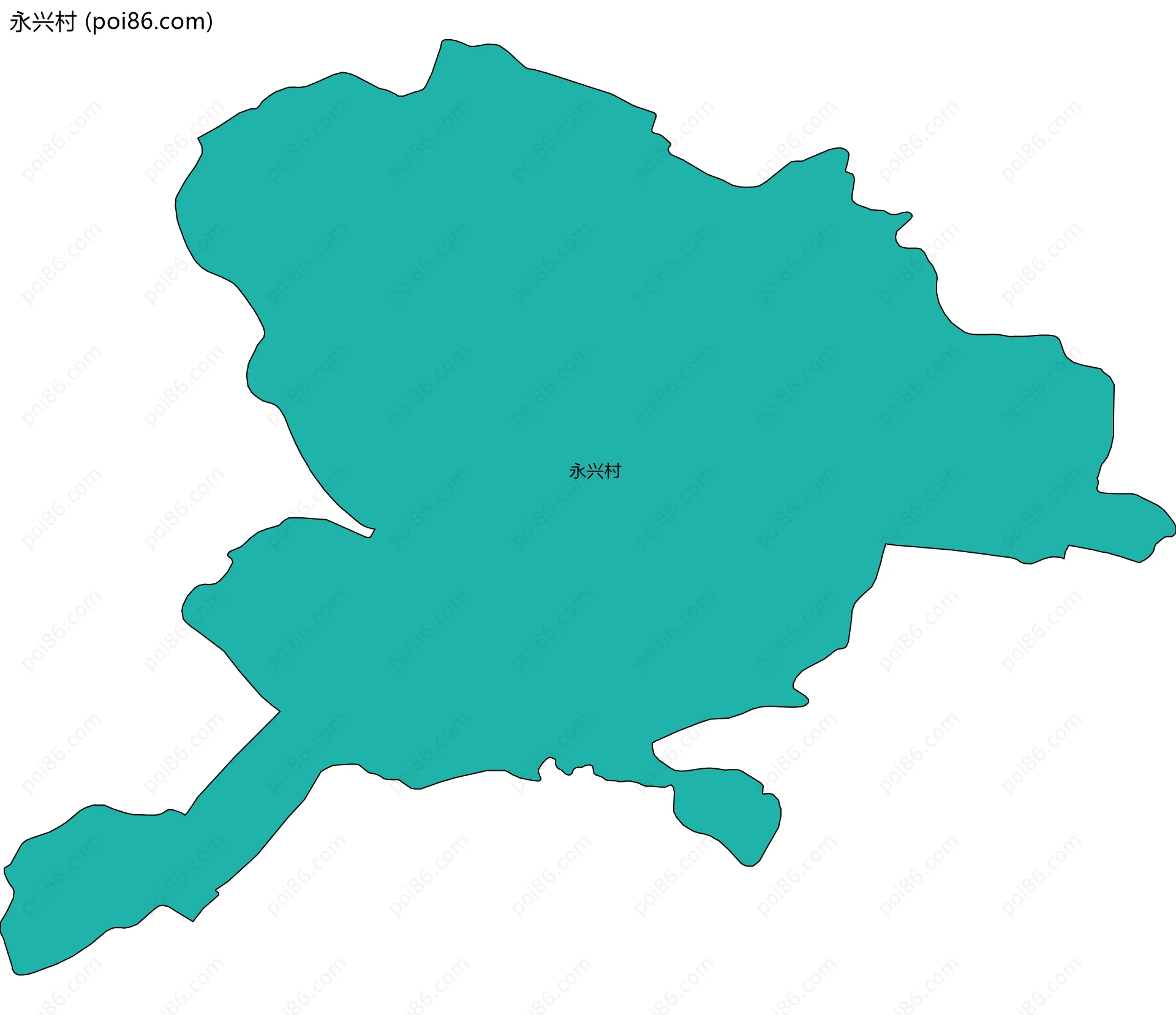 永兴村边界地图
