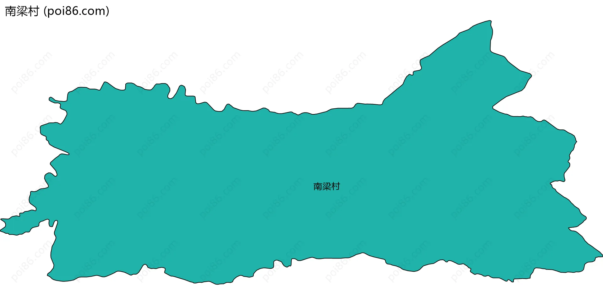 南梁村边界地图