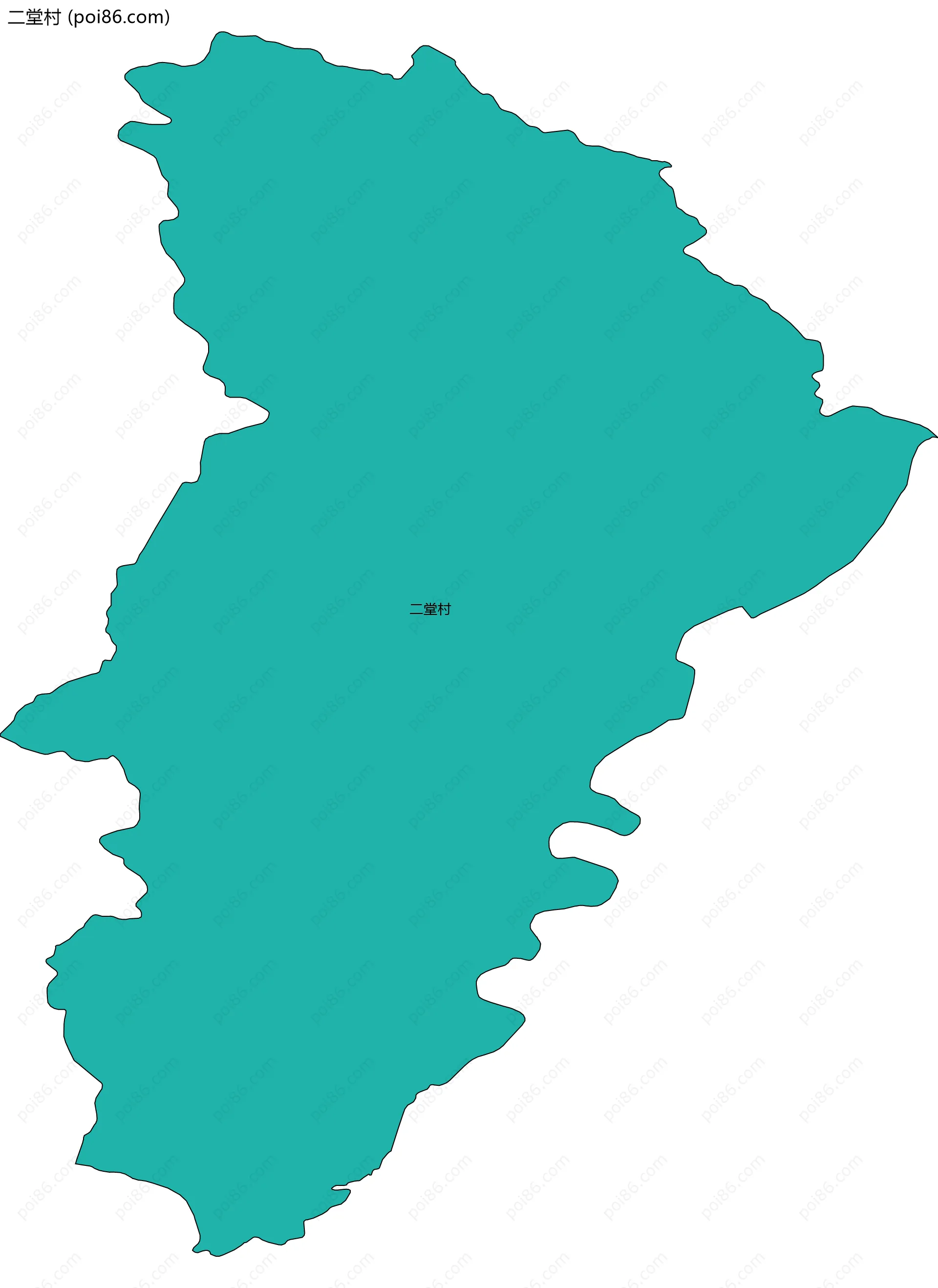 二堂村边界地图