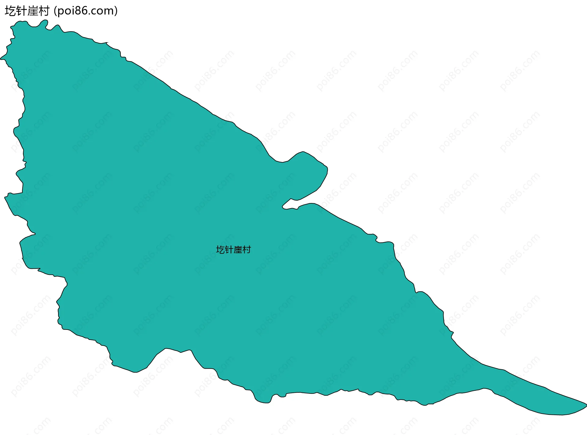 圪针崖村边界地图