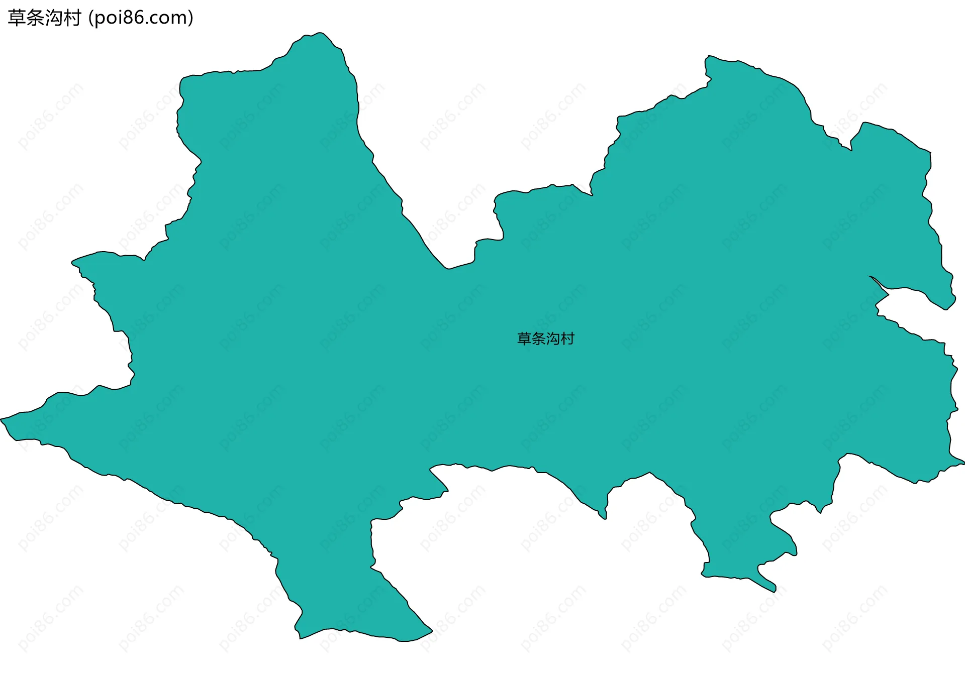 草条沟村边界地图