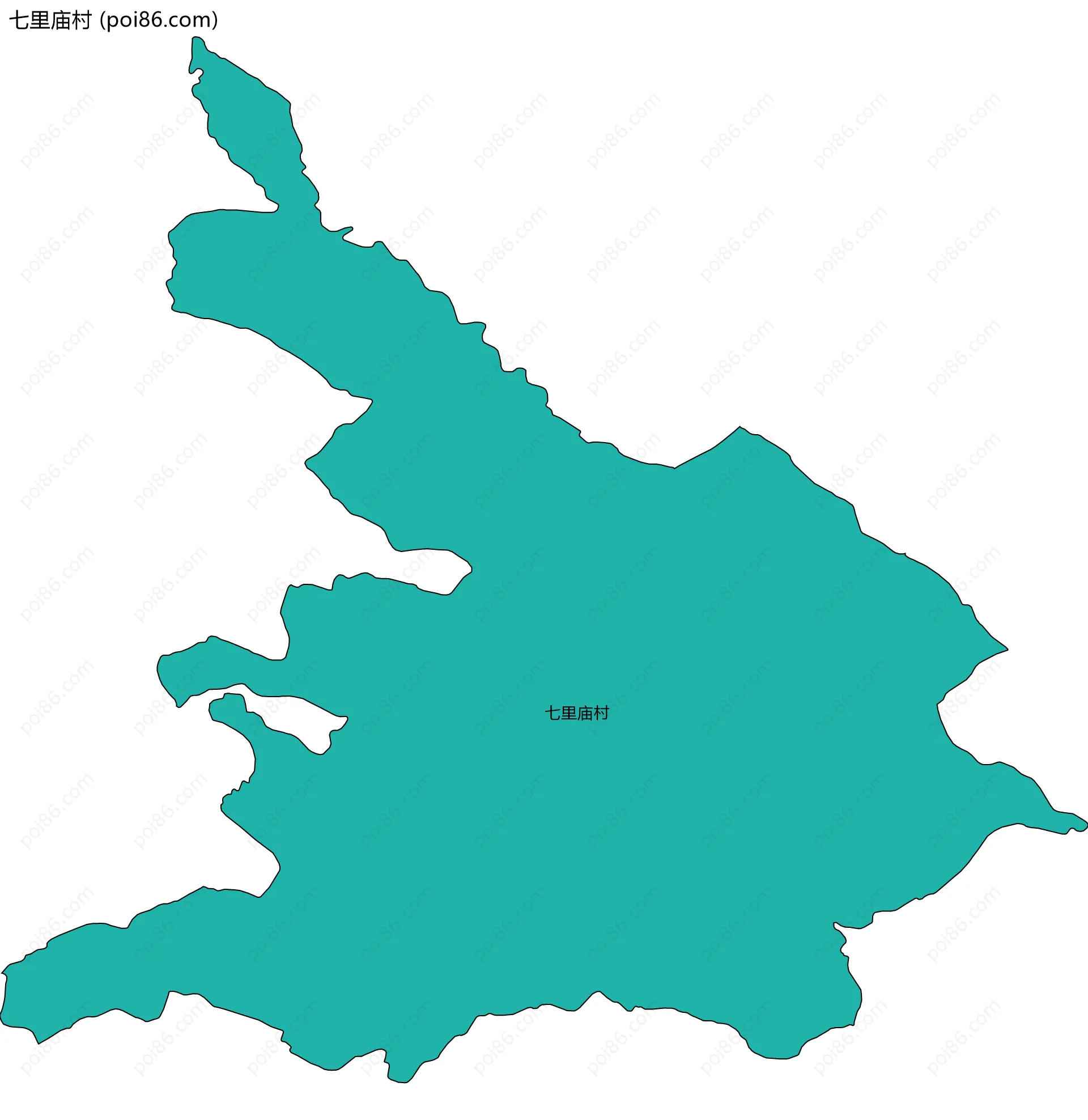 七里庙村边界地图
