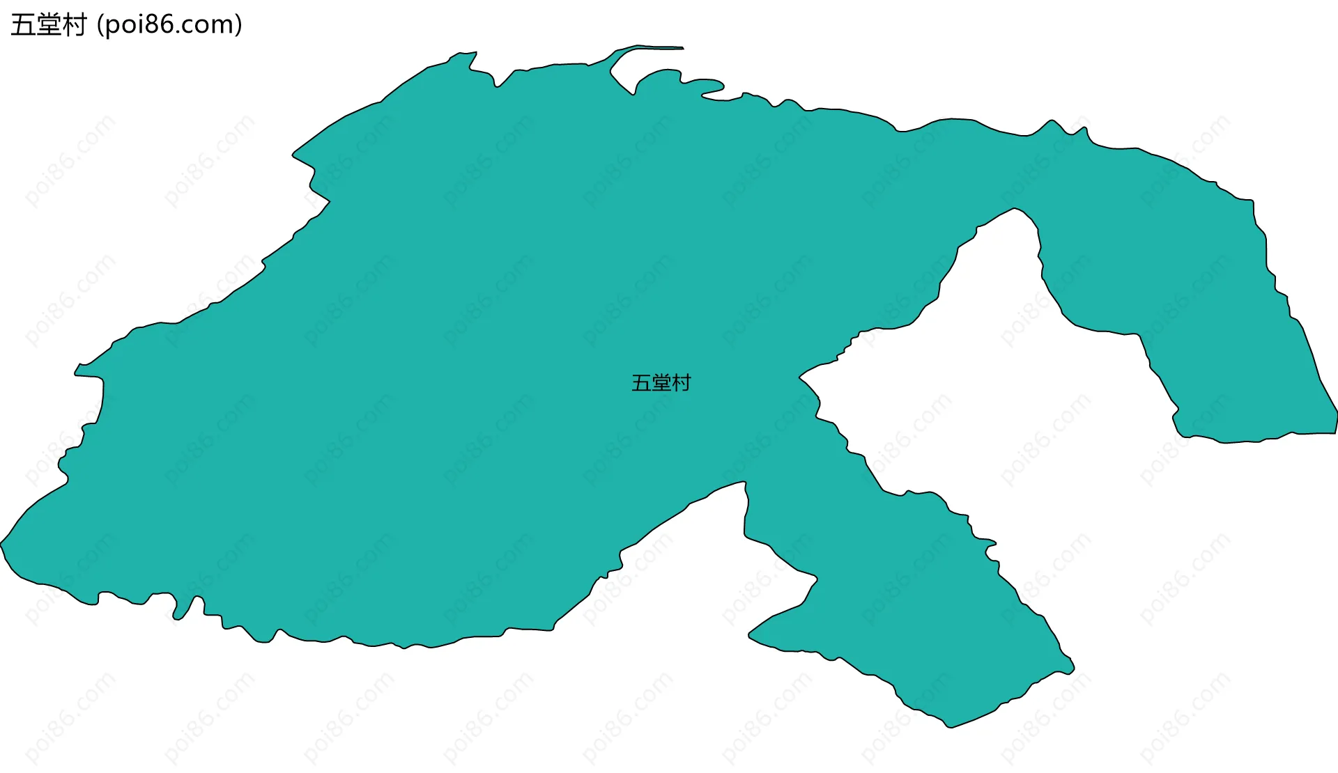 五堂村边界地图