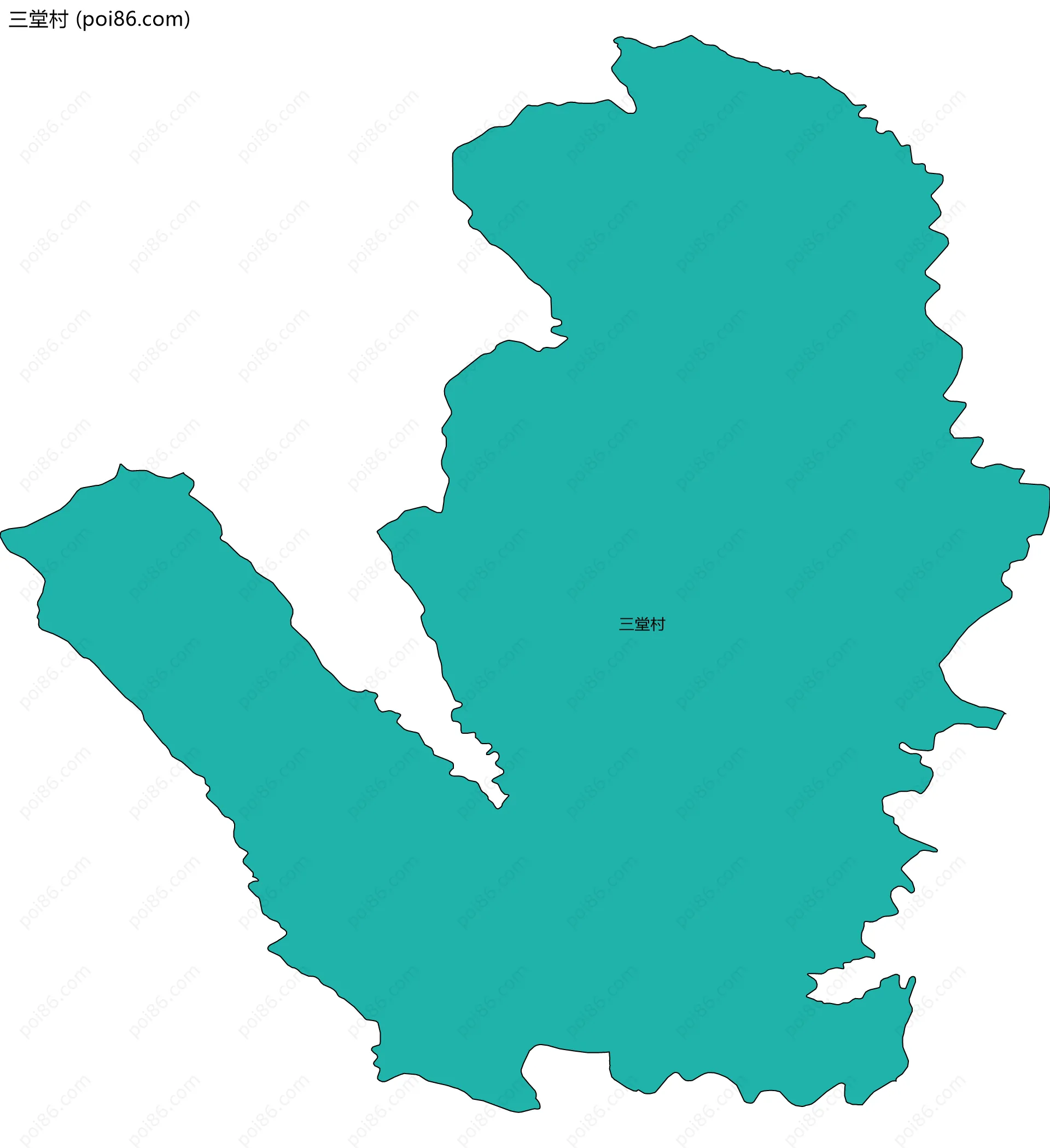 三堂村边界地图