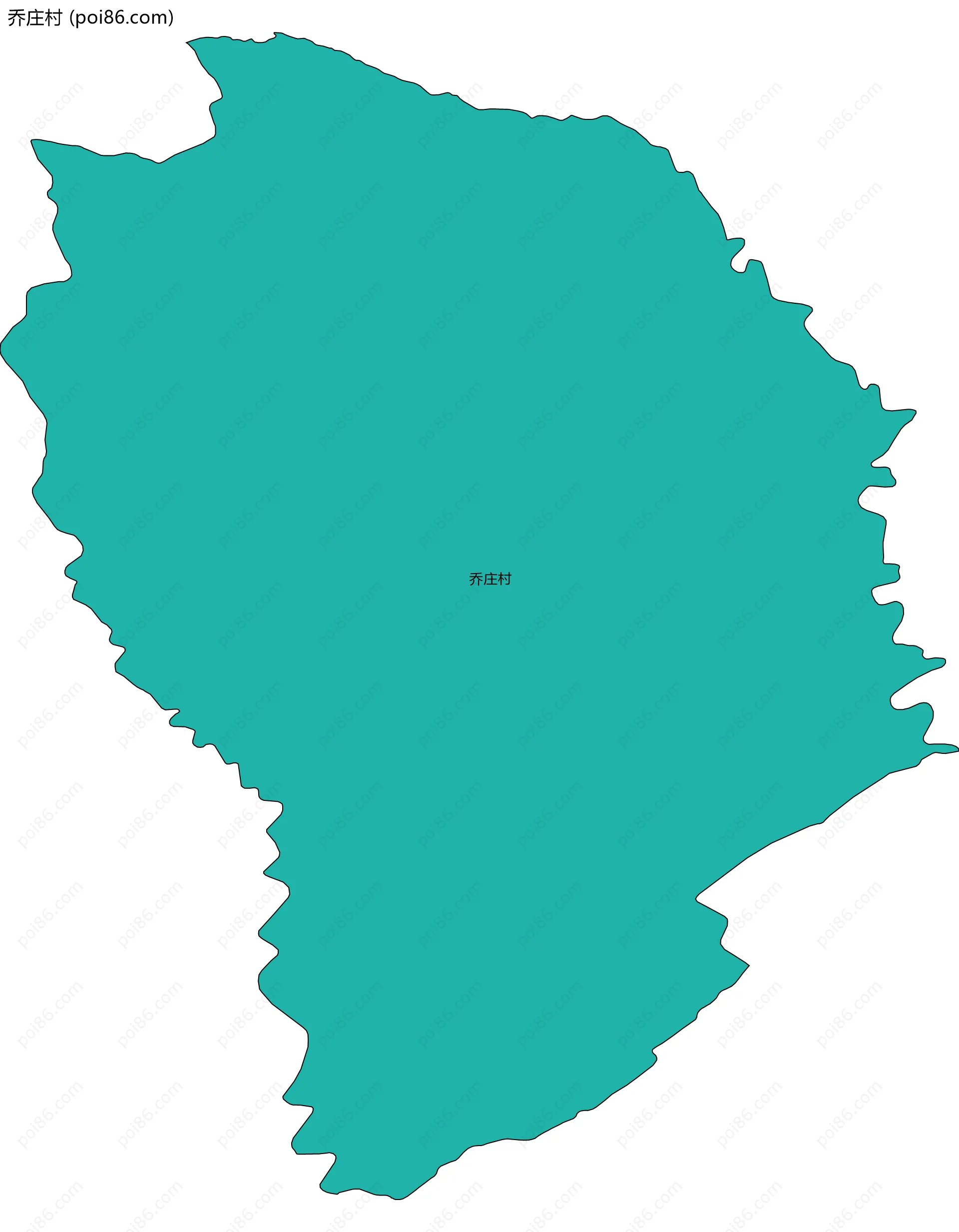 乔庄村边界地图