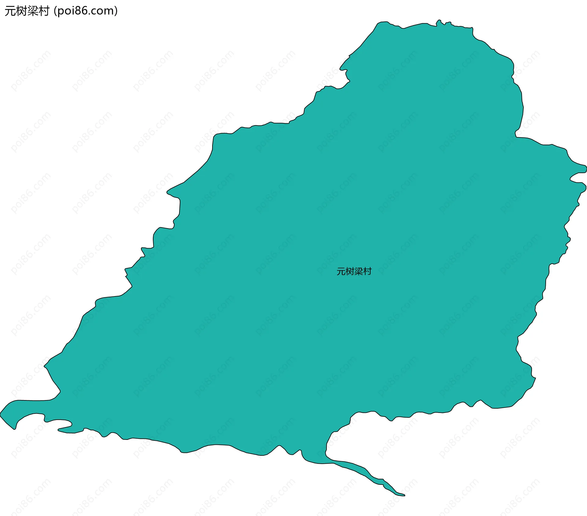 元树梁村边界地图