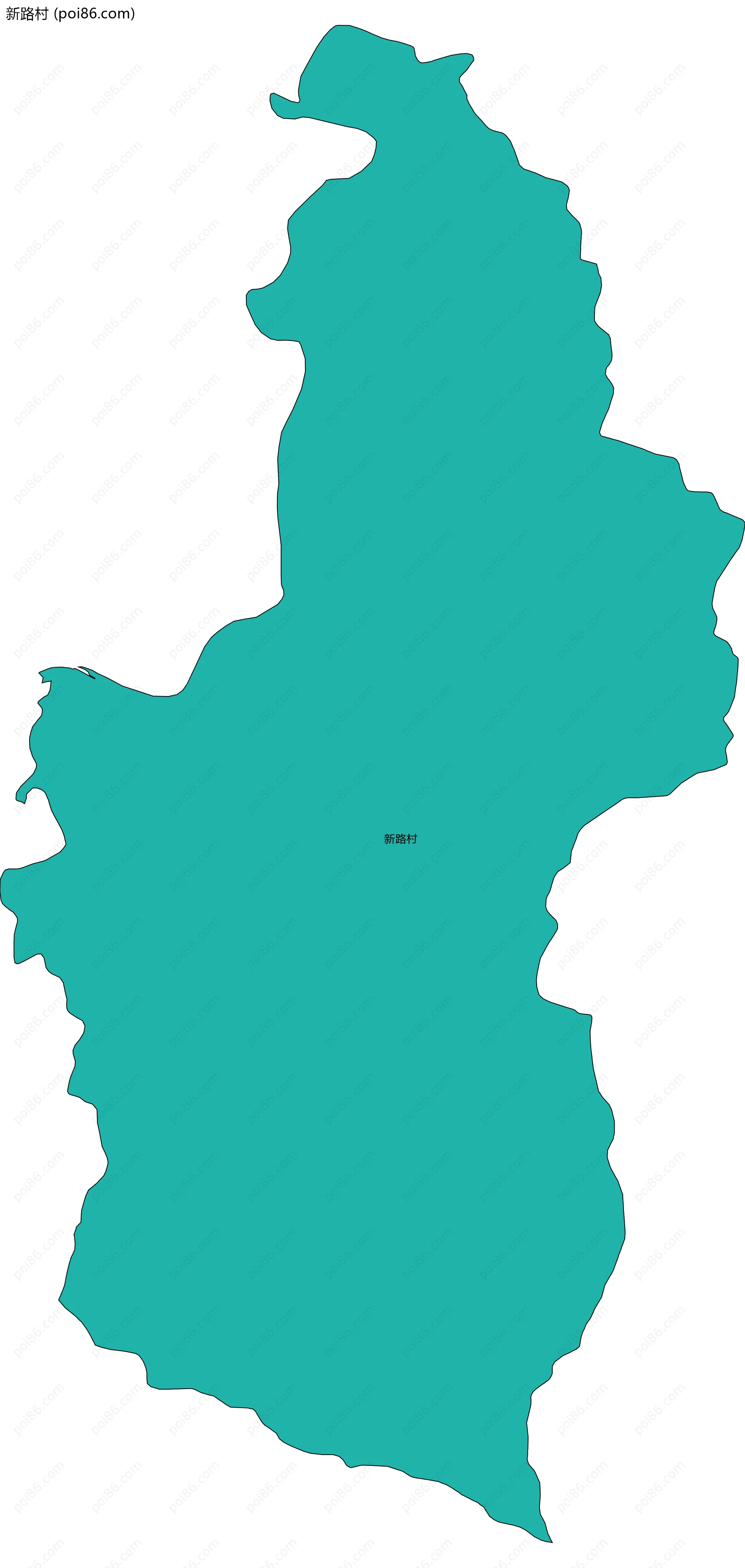 新路村边界地图