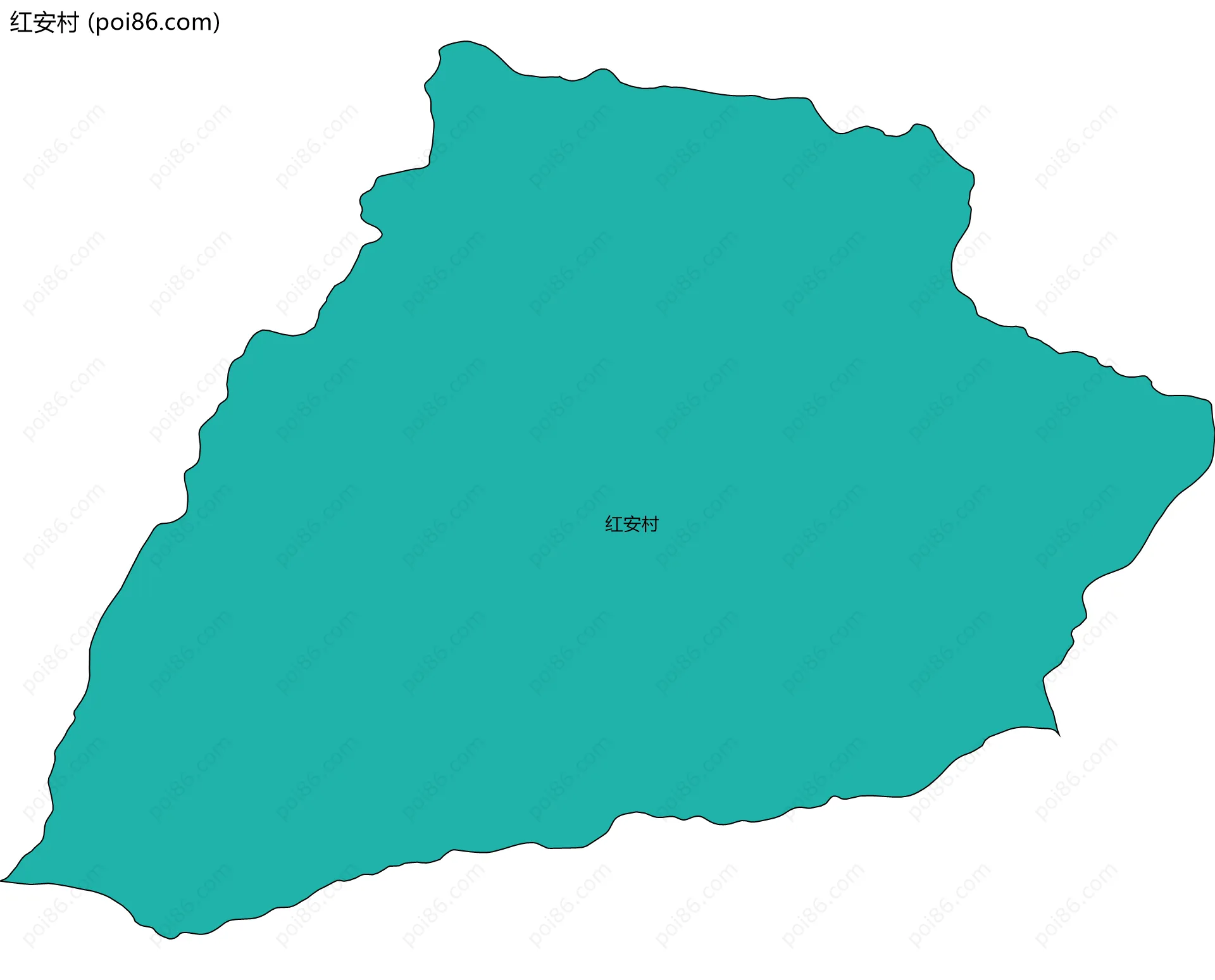 红安村边界地图