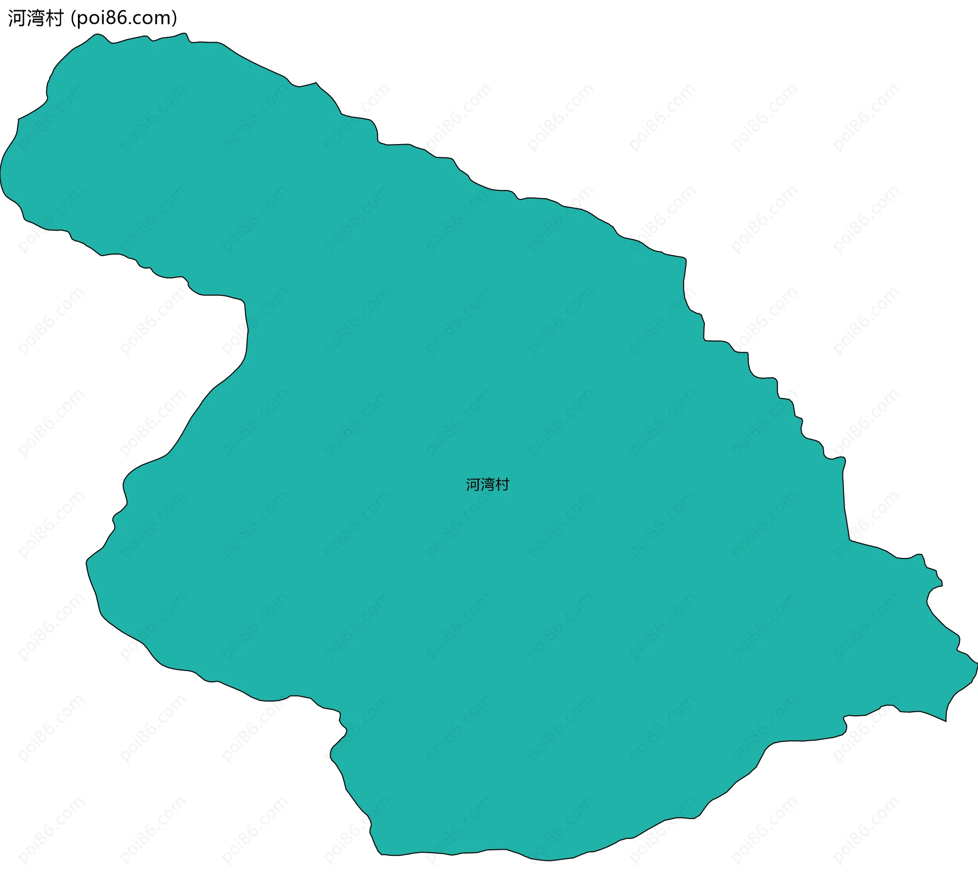 河湾村边界地图