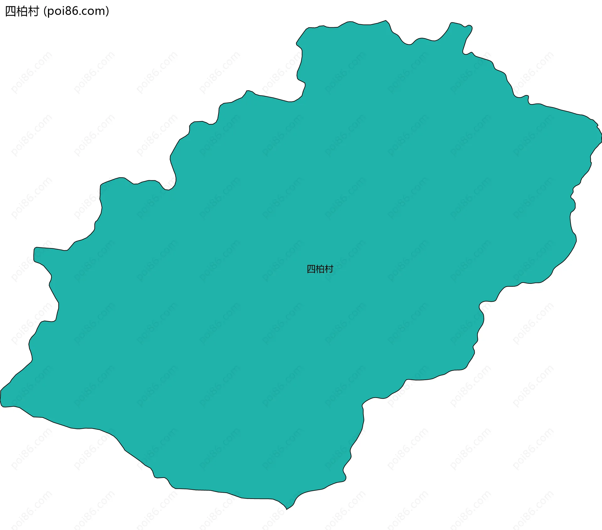 四柏村边界地图