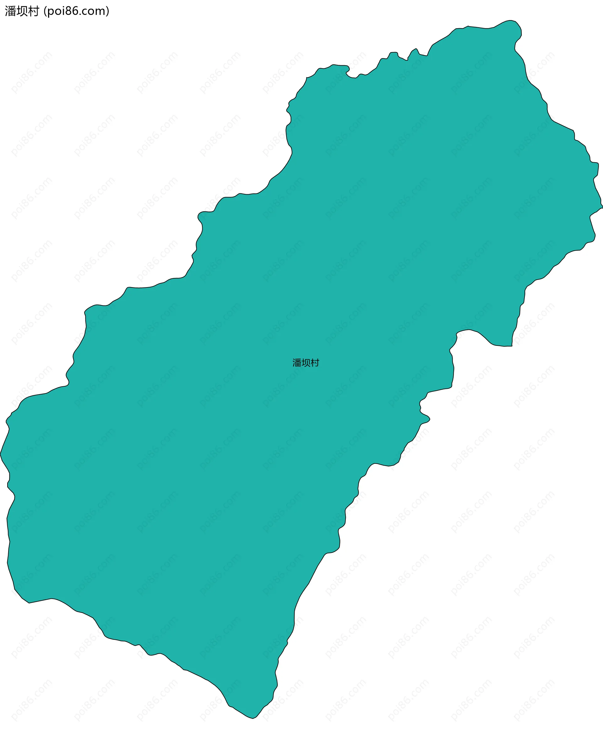 潘坝村边界地图