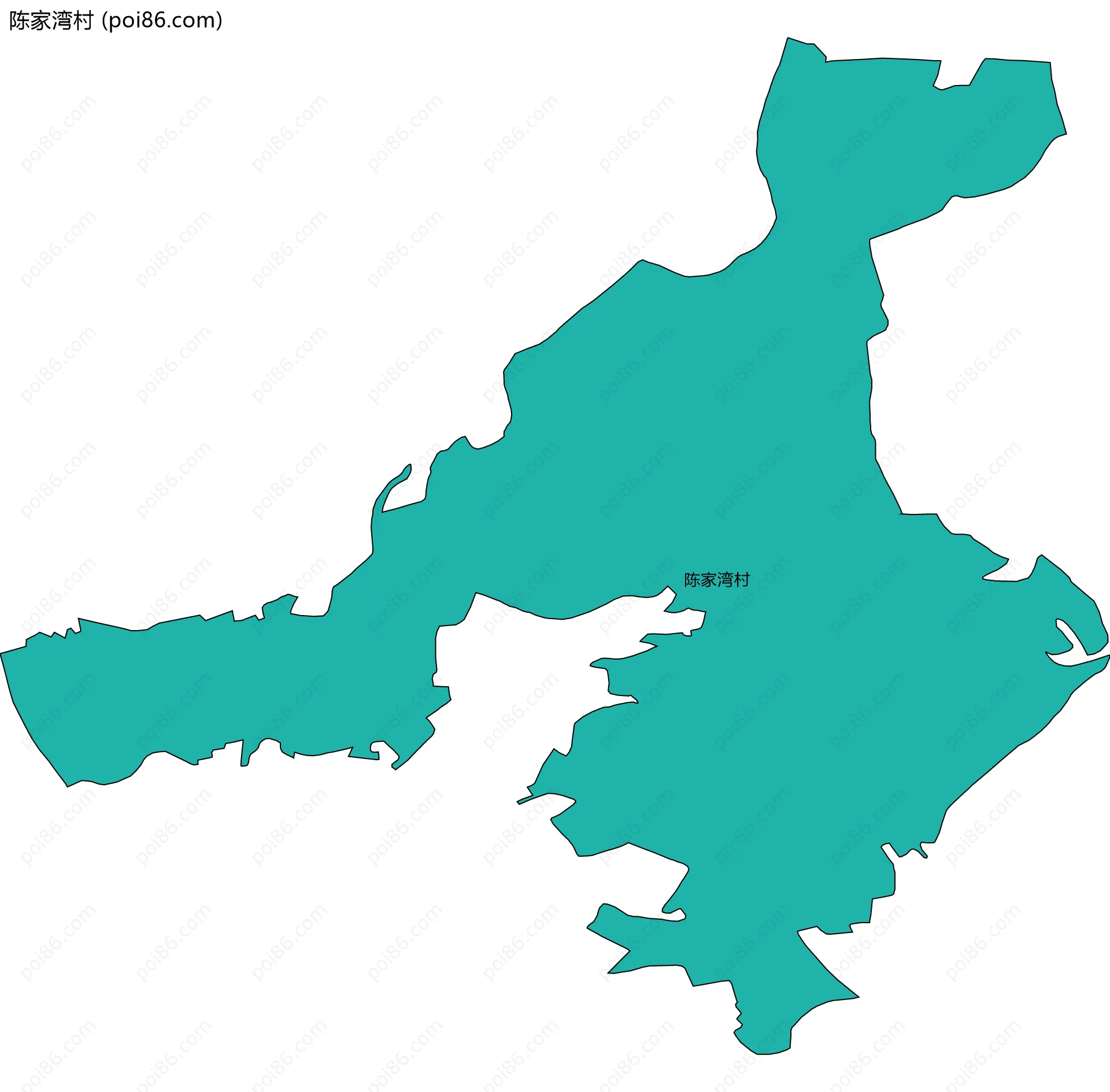 陈家湾村边界地图