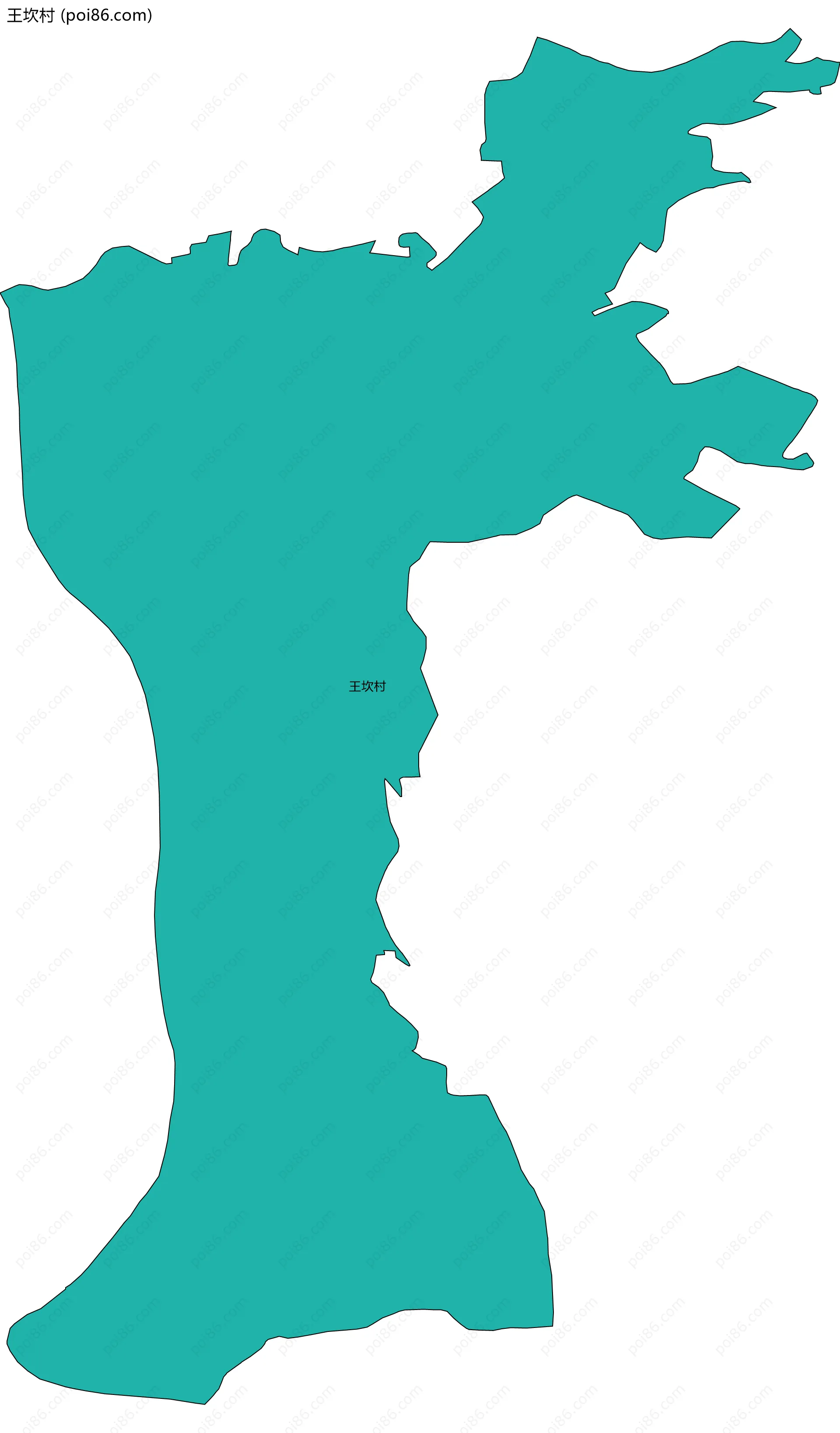 王坎村边界地图