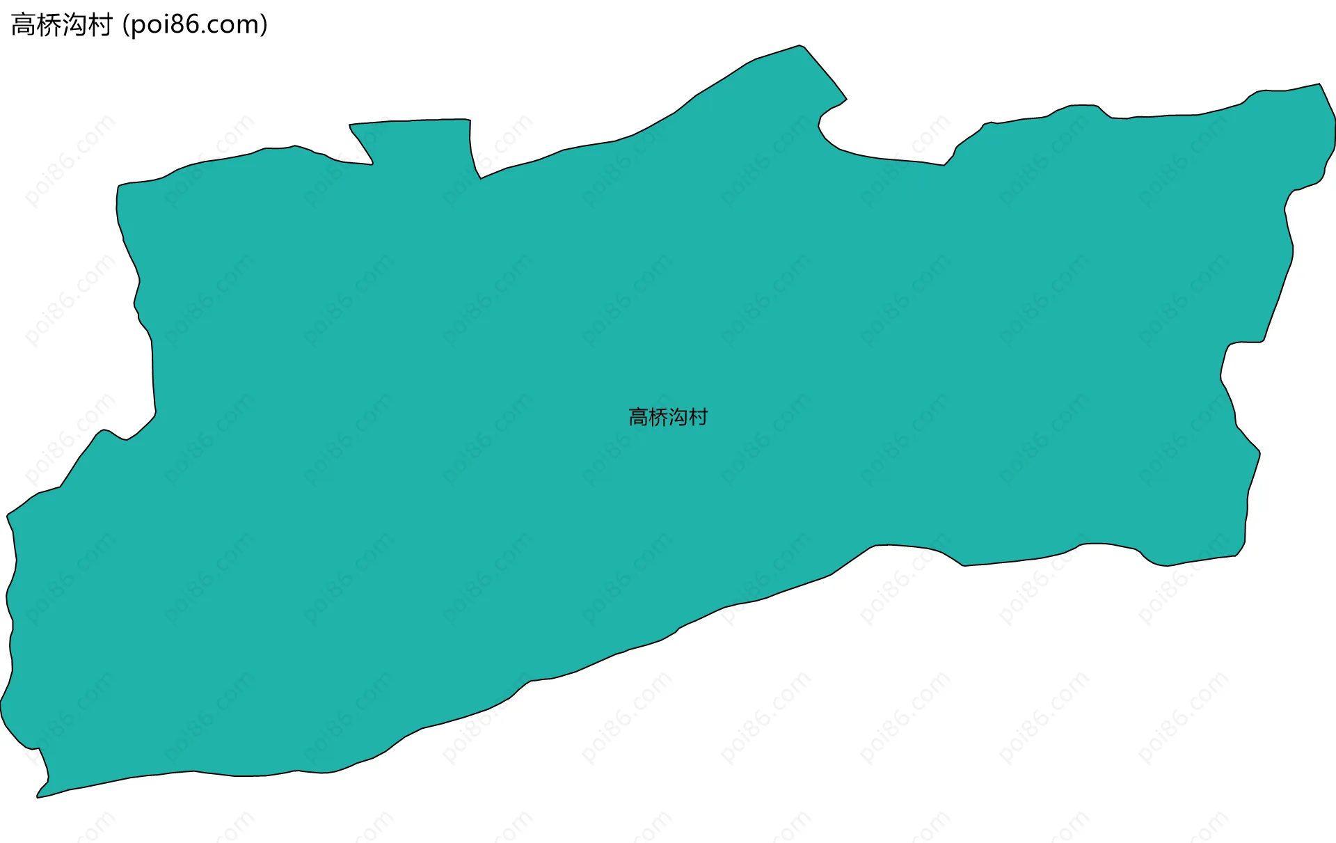 高桥沟村边界地图