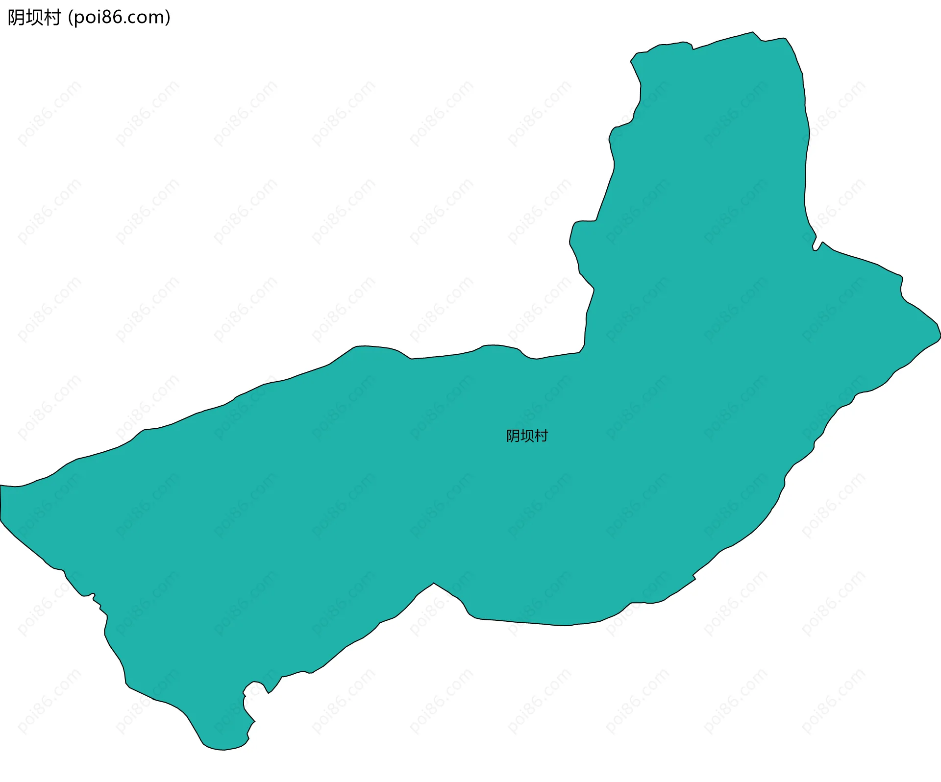 阴坝村边界地图