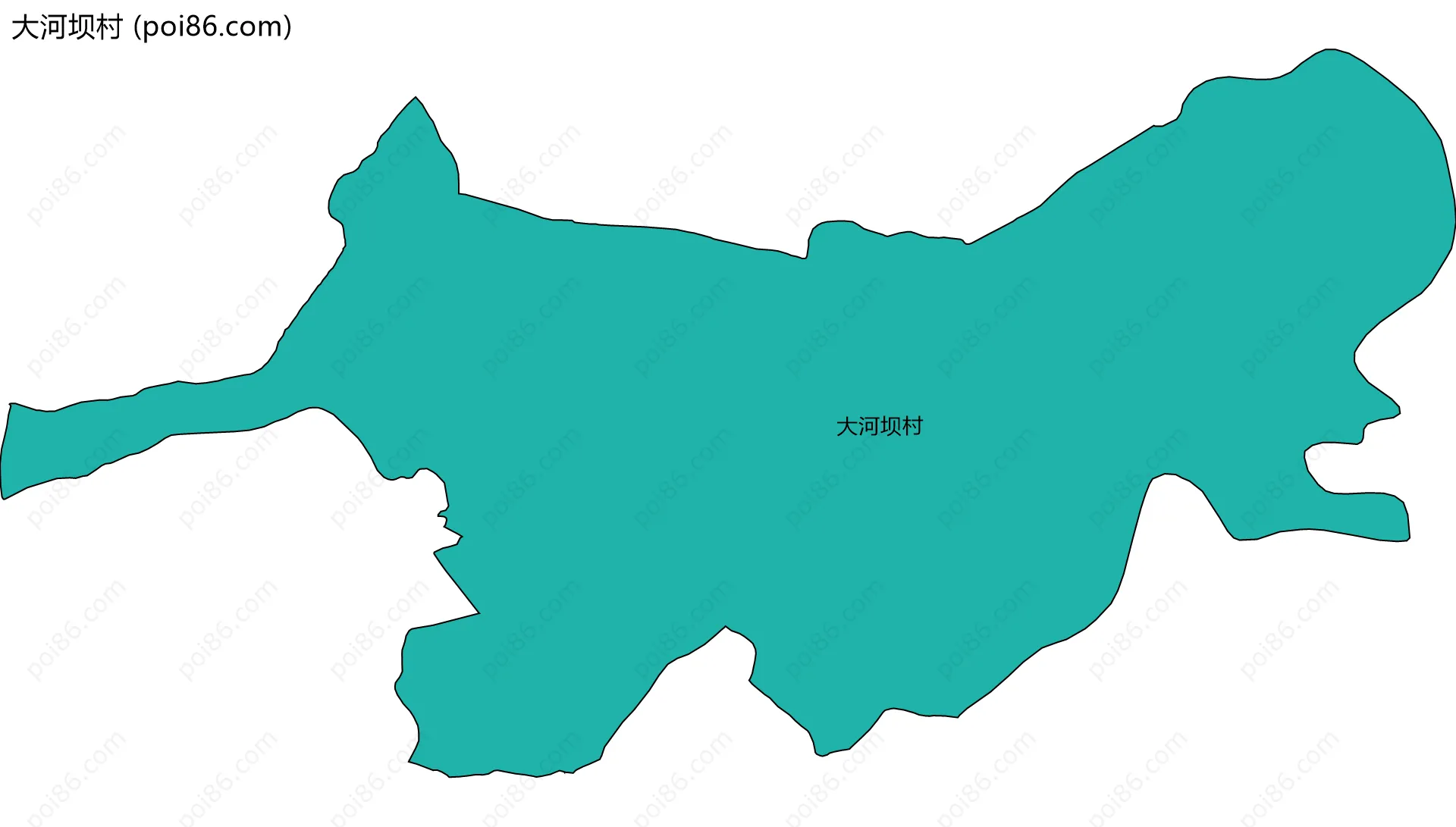 大河坝村边界地图