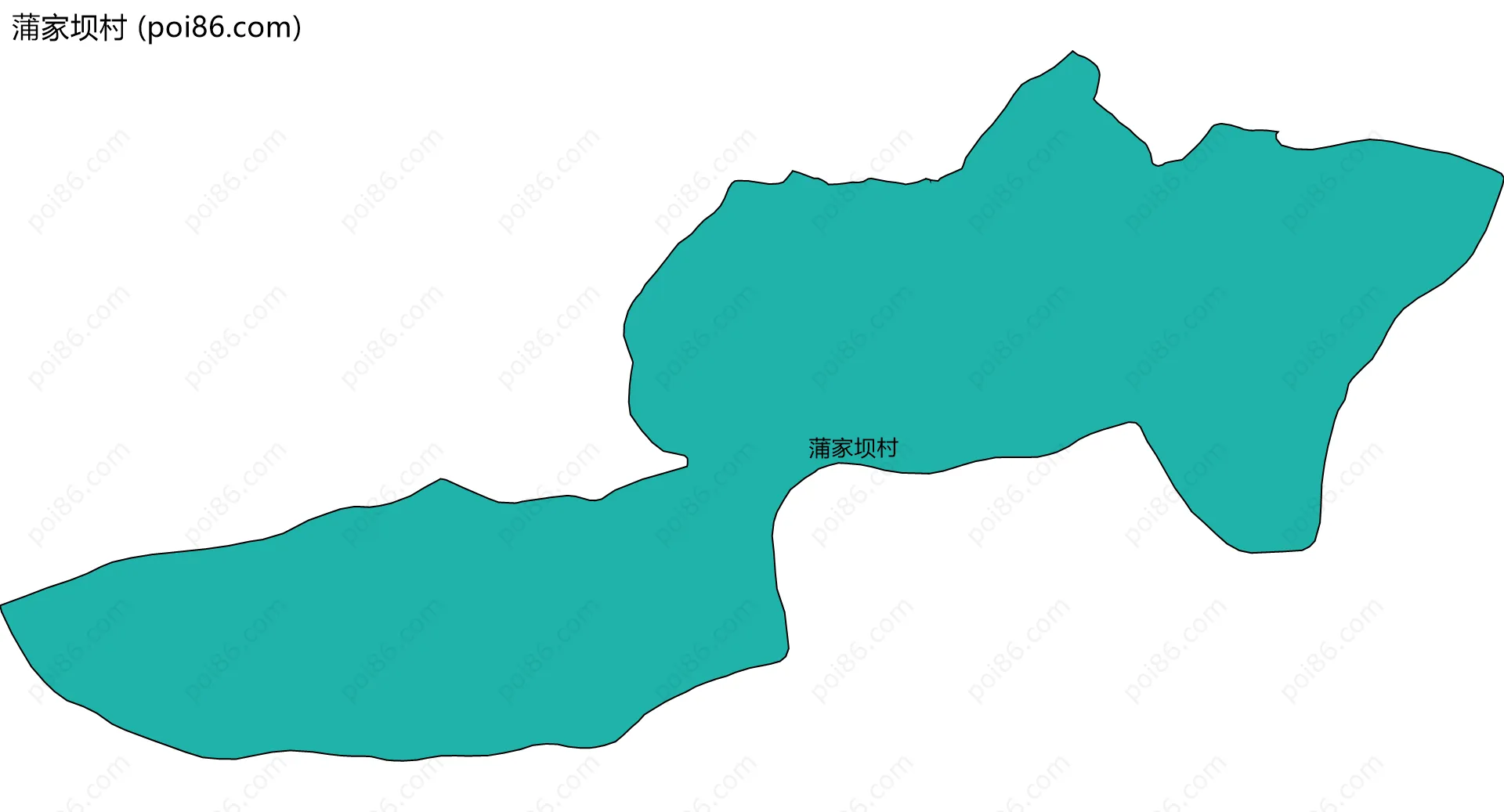 蒲家坝村边界地图