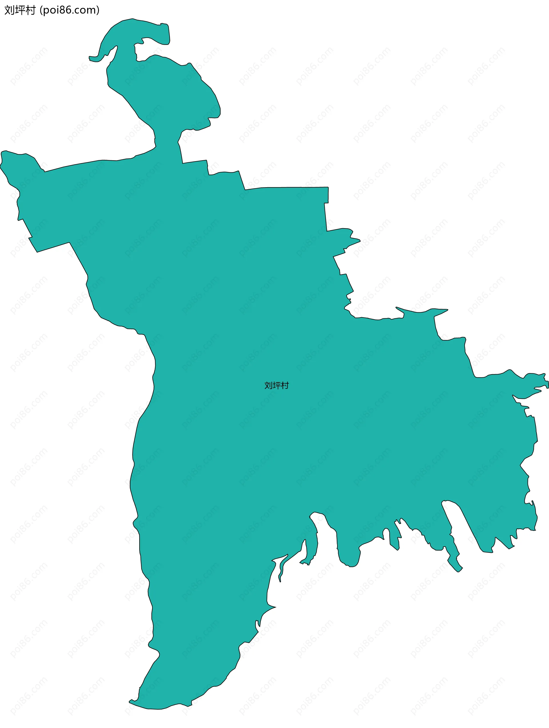 刘坪村边界地图