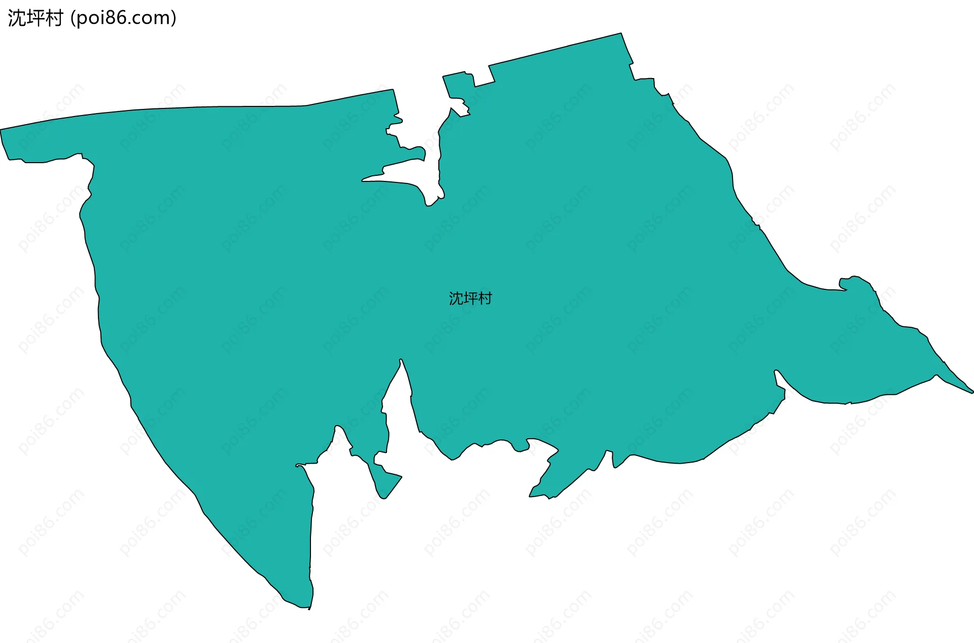 沈坪村边界地图