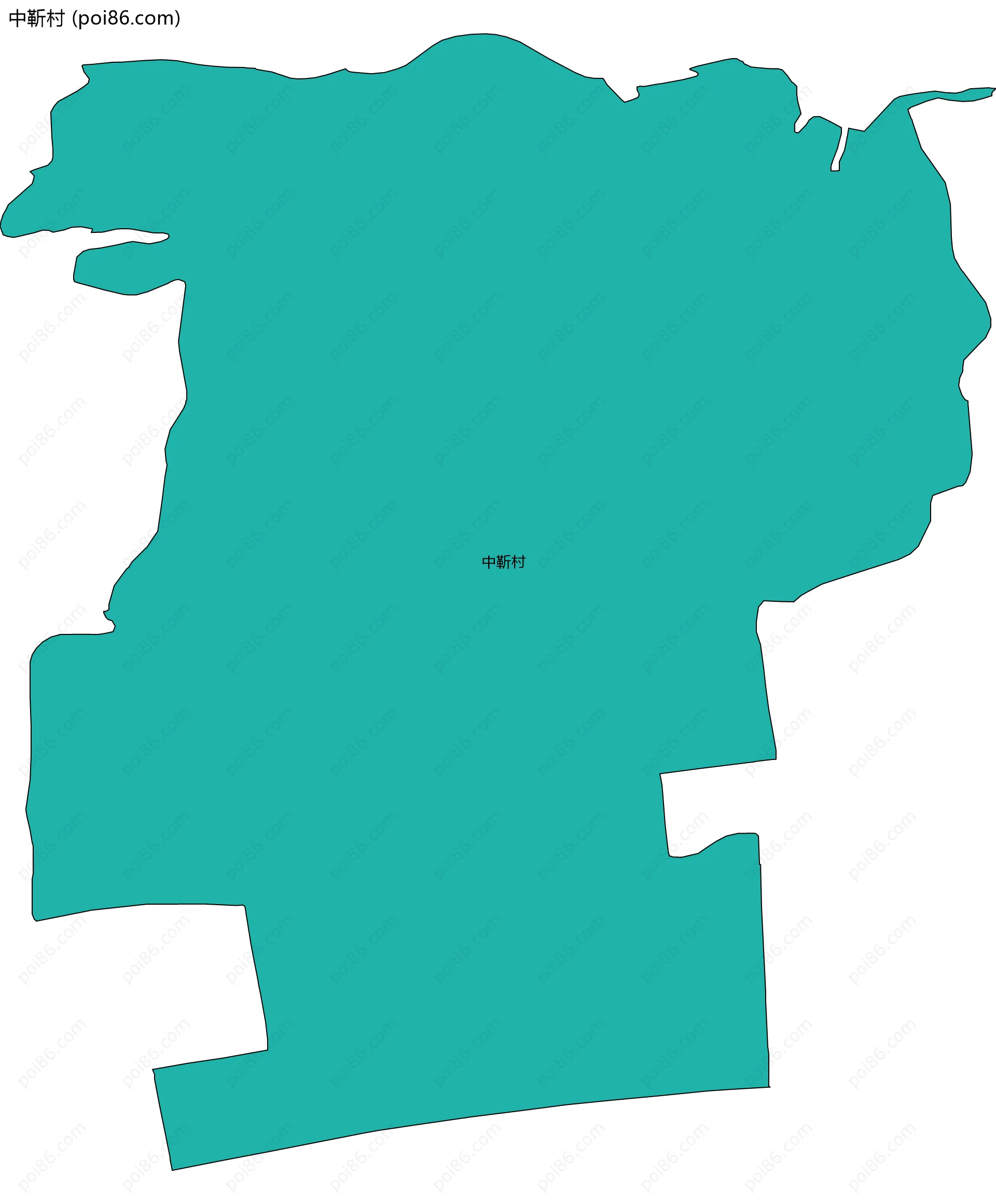 中靳村边界地图