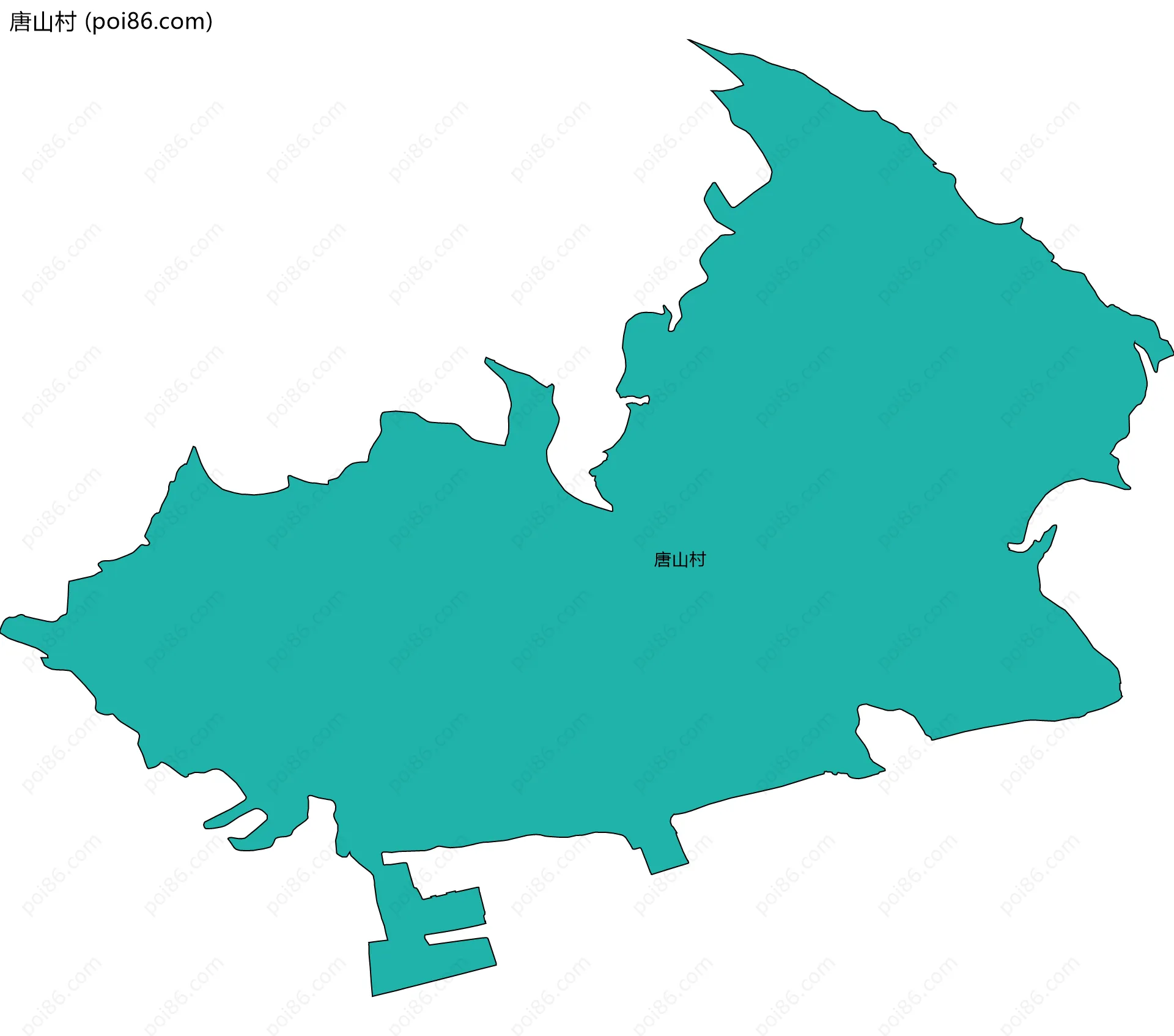 唐山村边界地图