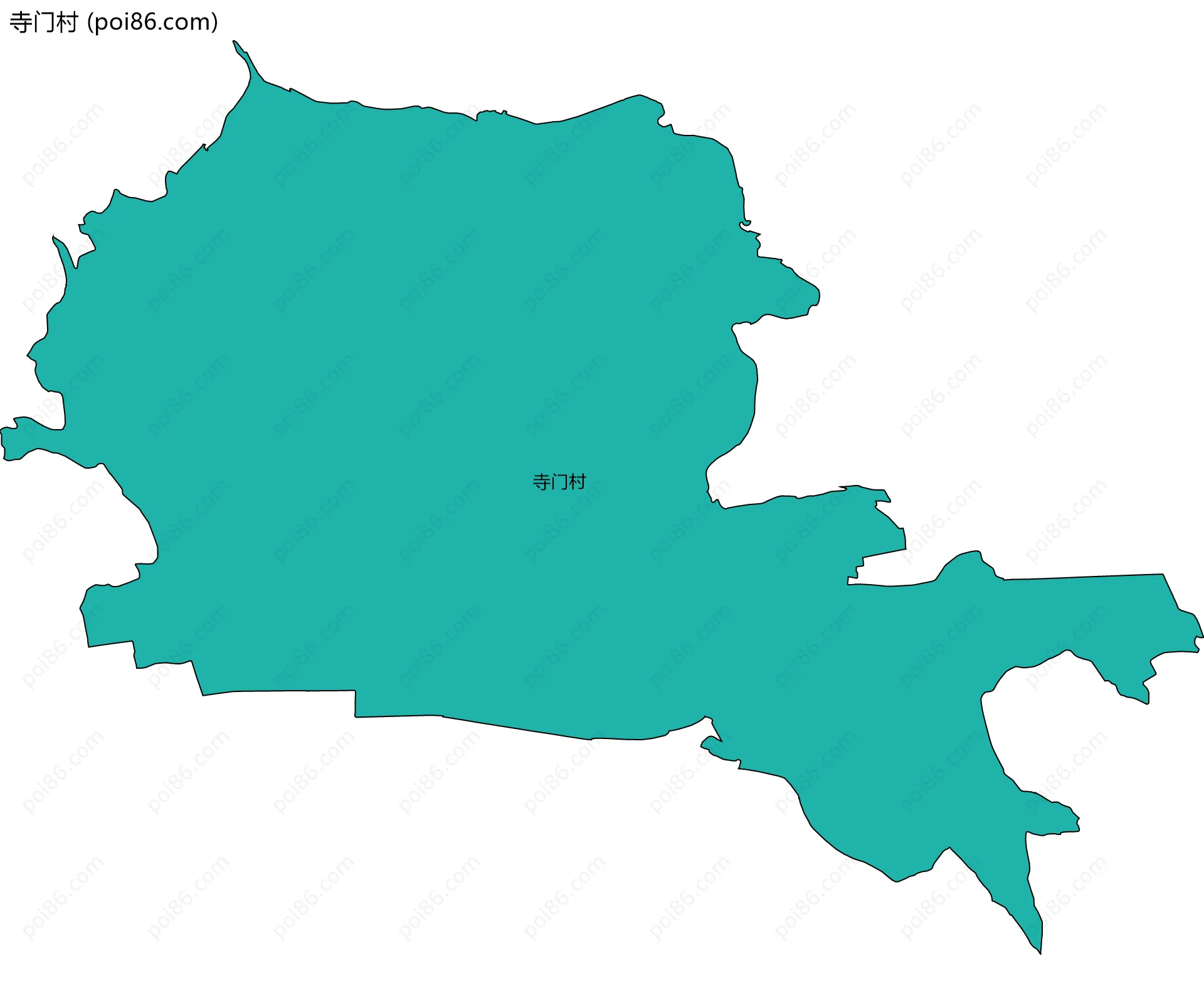 寺门村边界地图