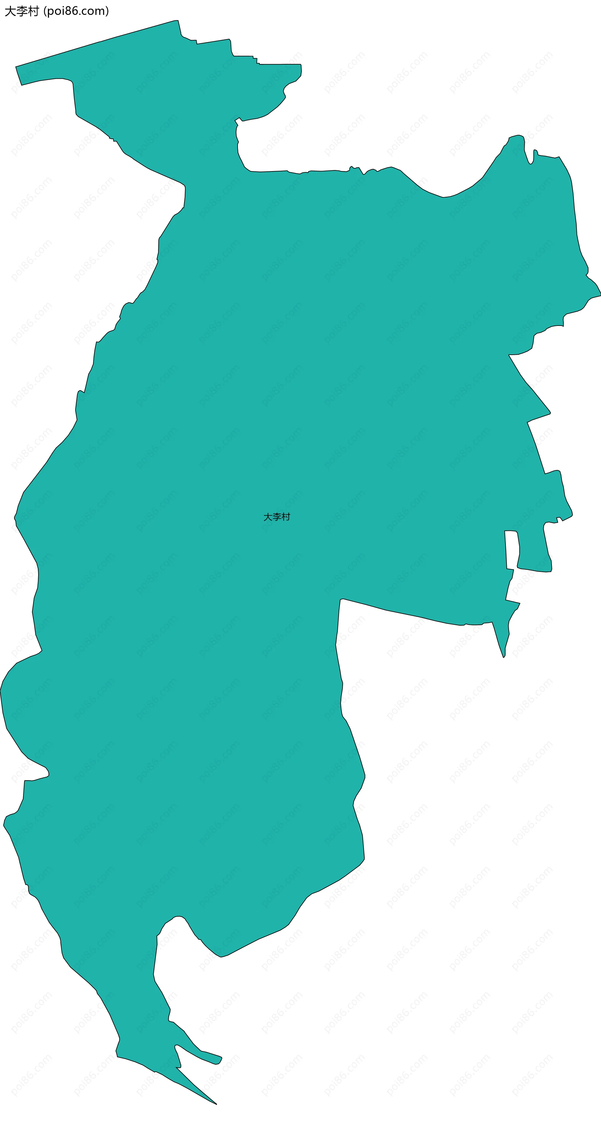 大李村边界地图