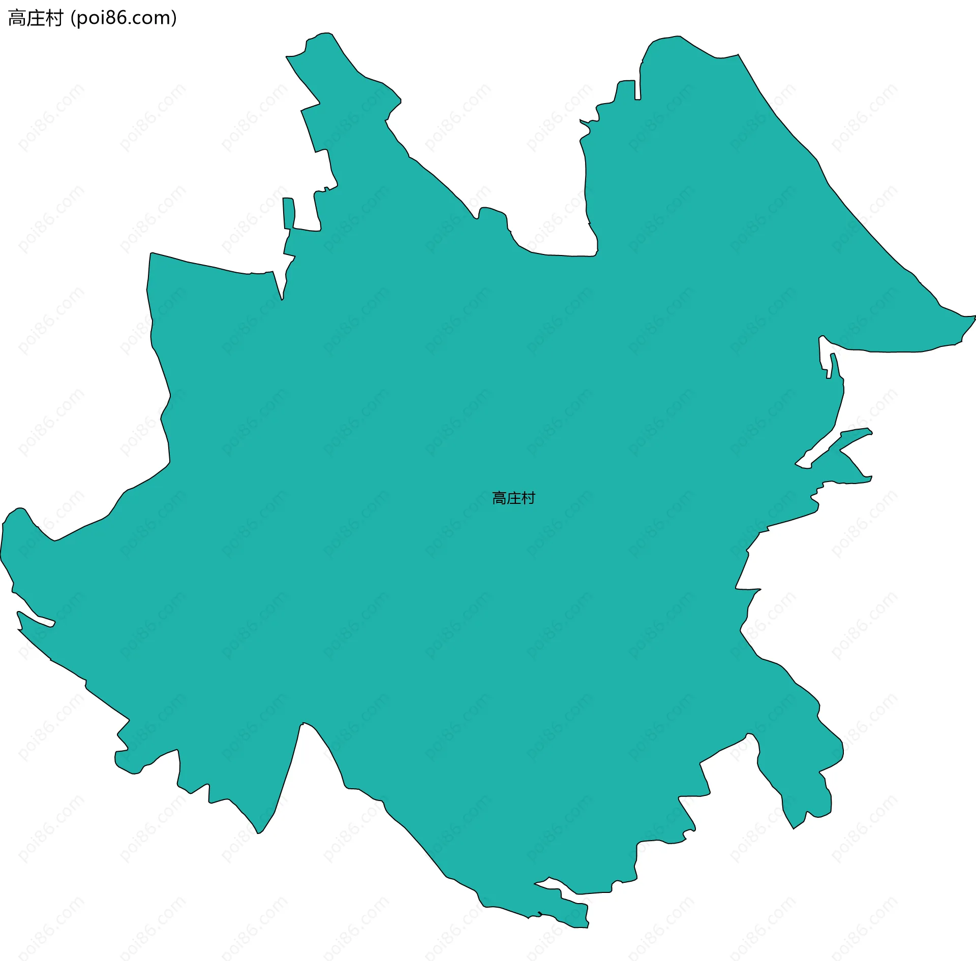 高庄村边界地图