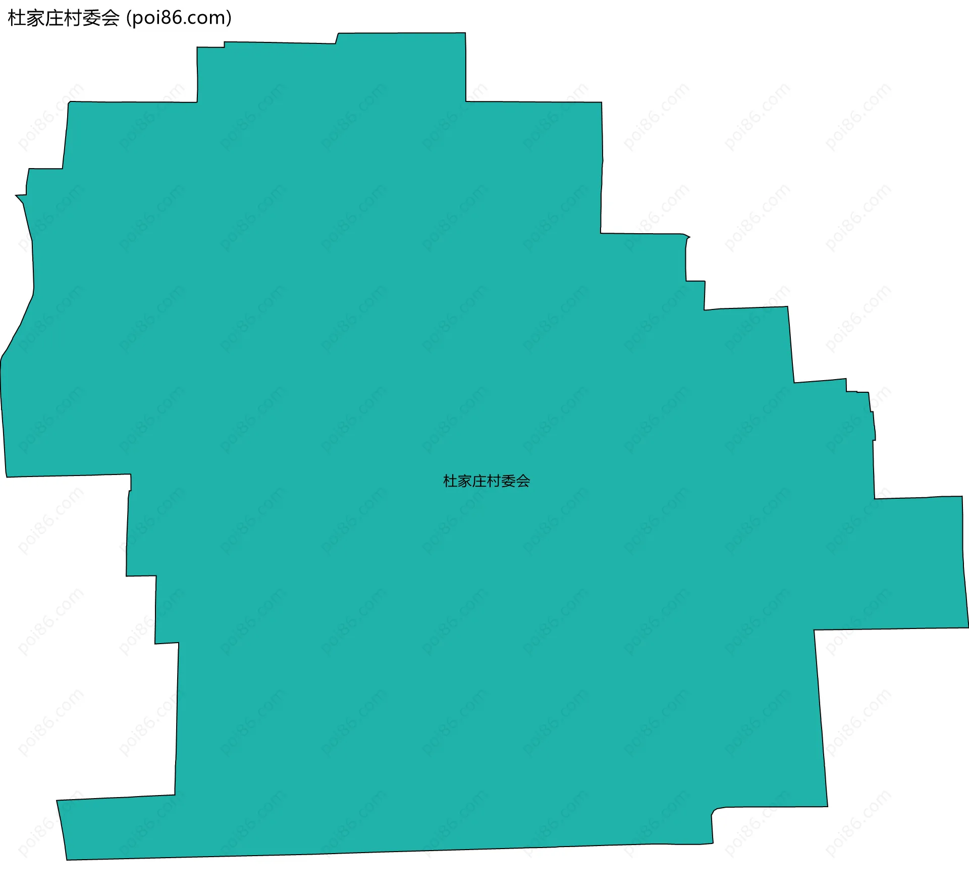 杜家庄村委会边界地图