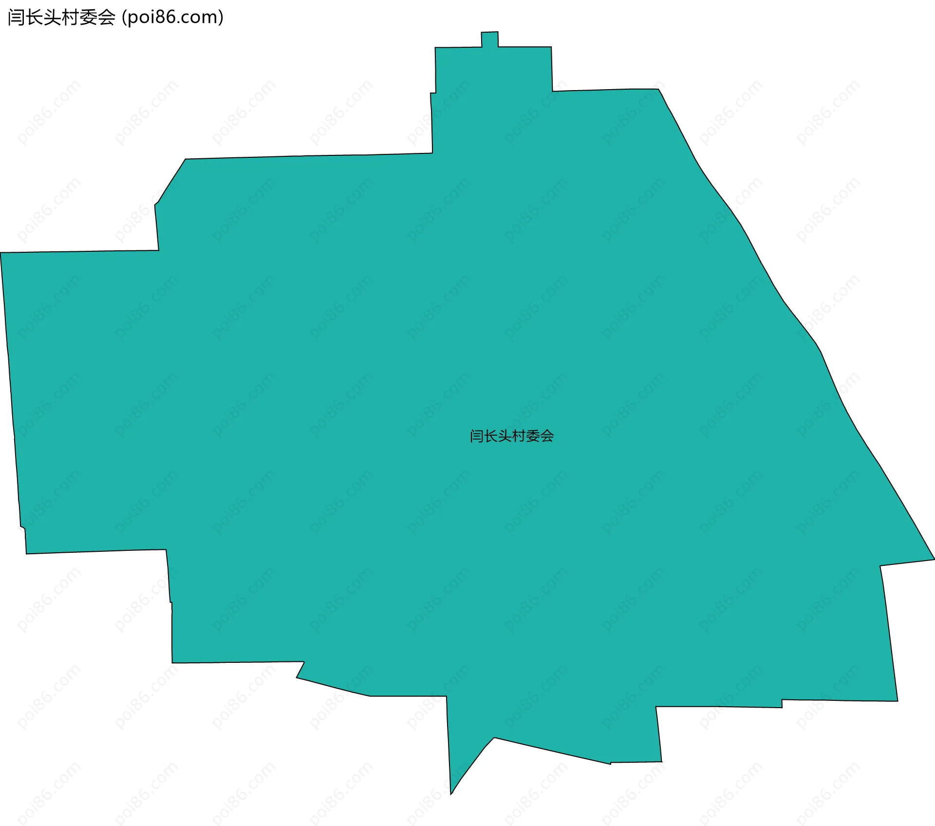 闫长头村委会边界地图