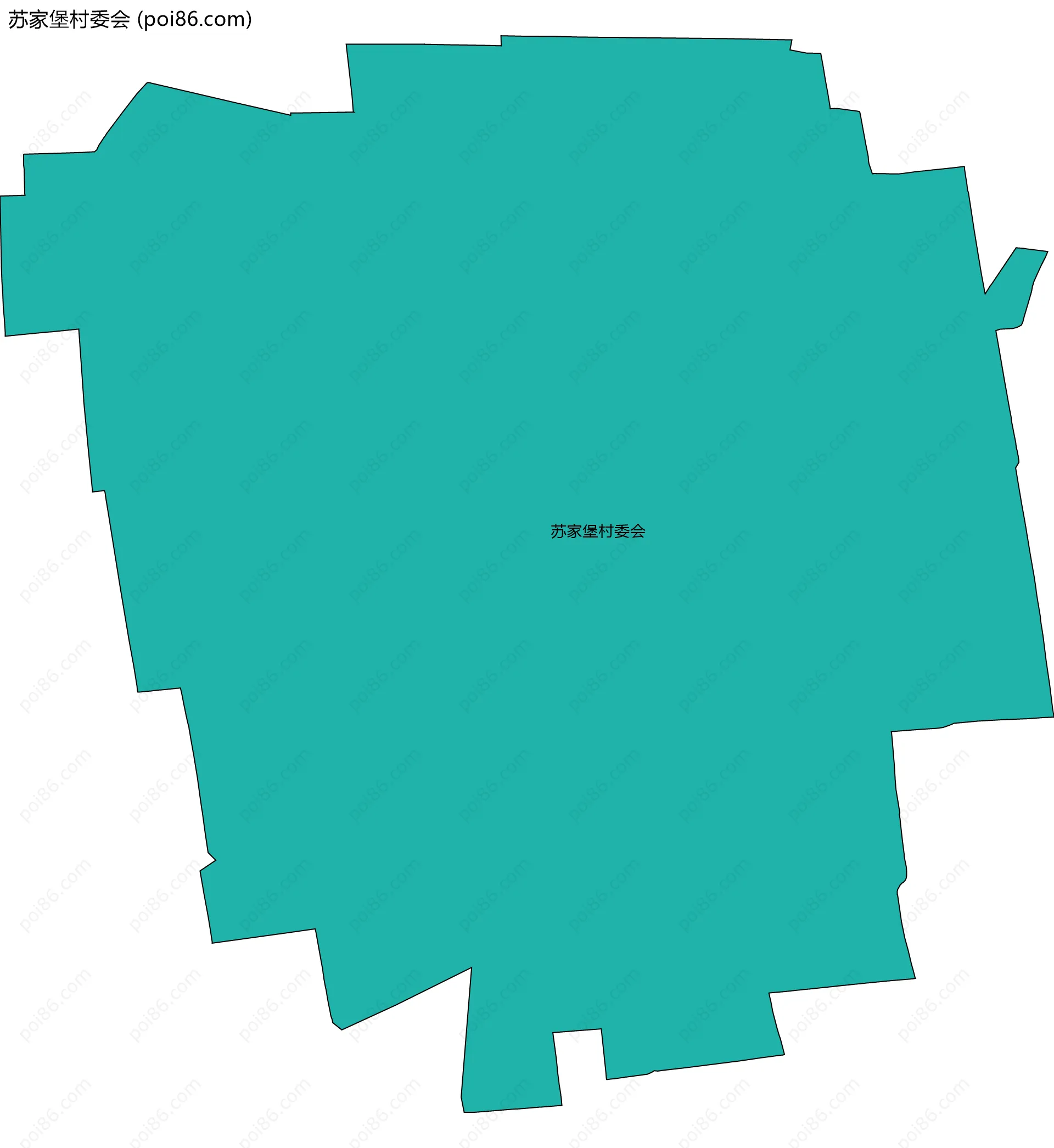 苏家堡村委会边界地图