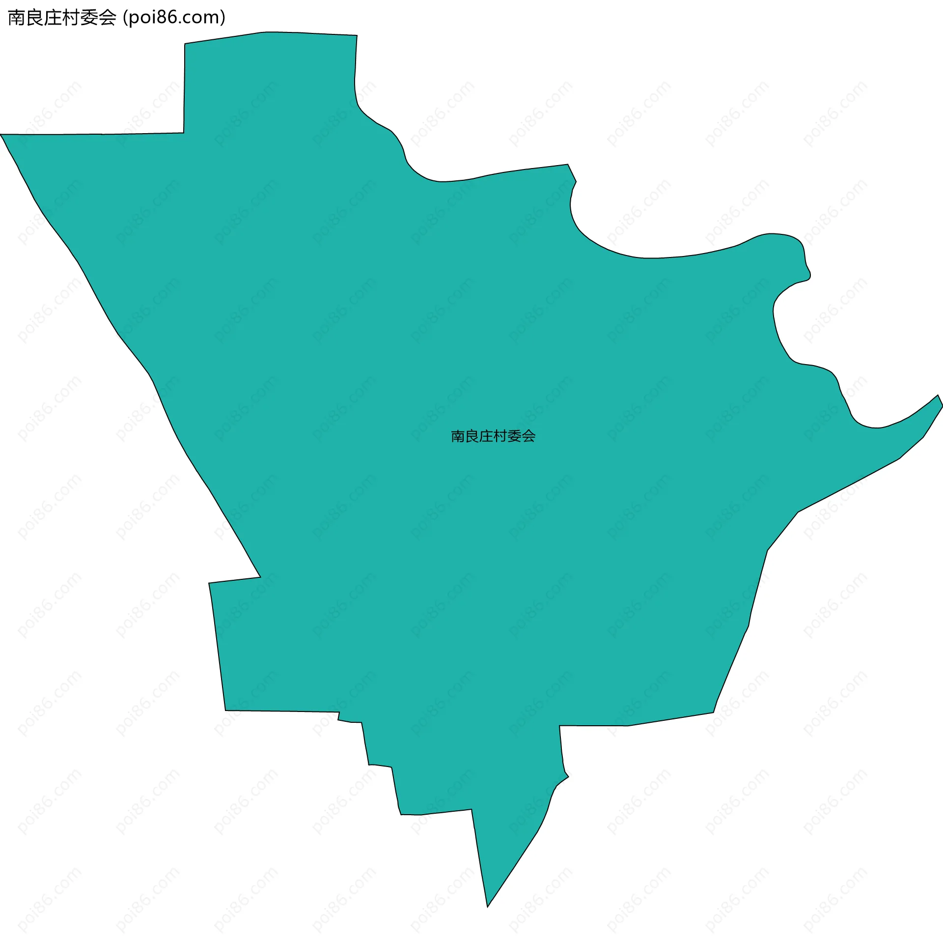 南良庄村委会边界地图