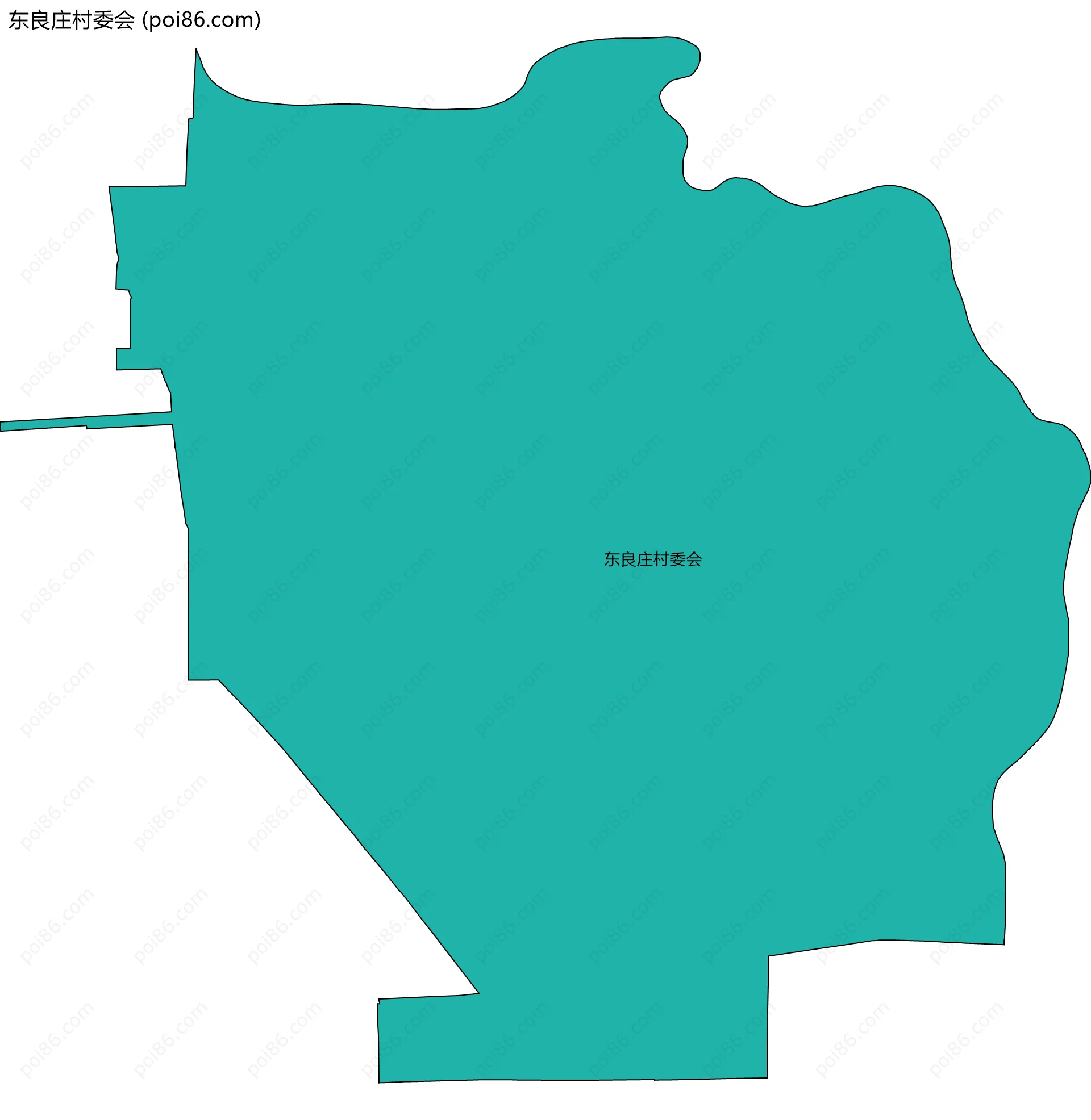 东良庄村委会边界地图