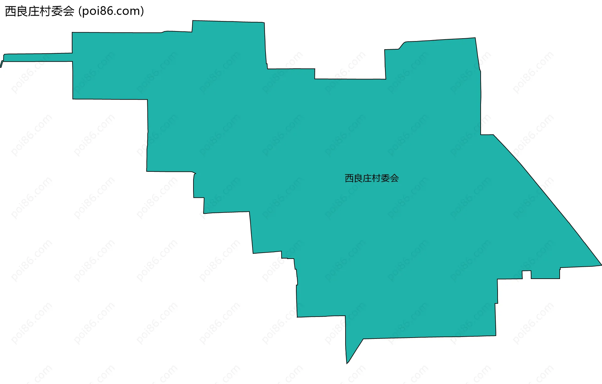 西良庄村委会边界地图