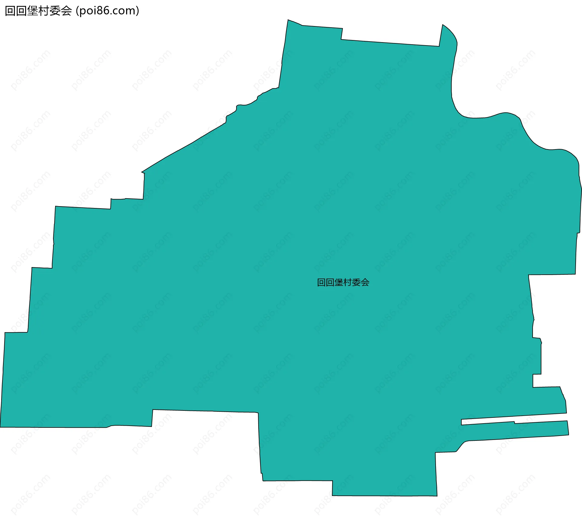 回回堡村委会边界地图