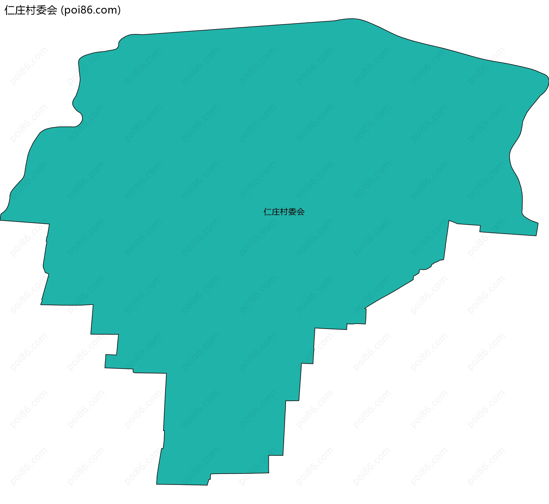 仁庄村委会边界地图