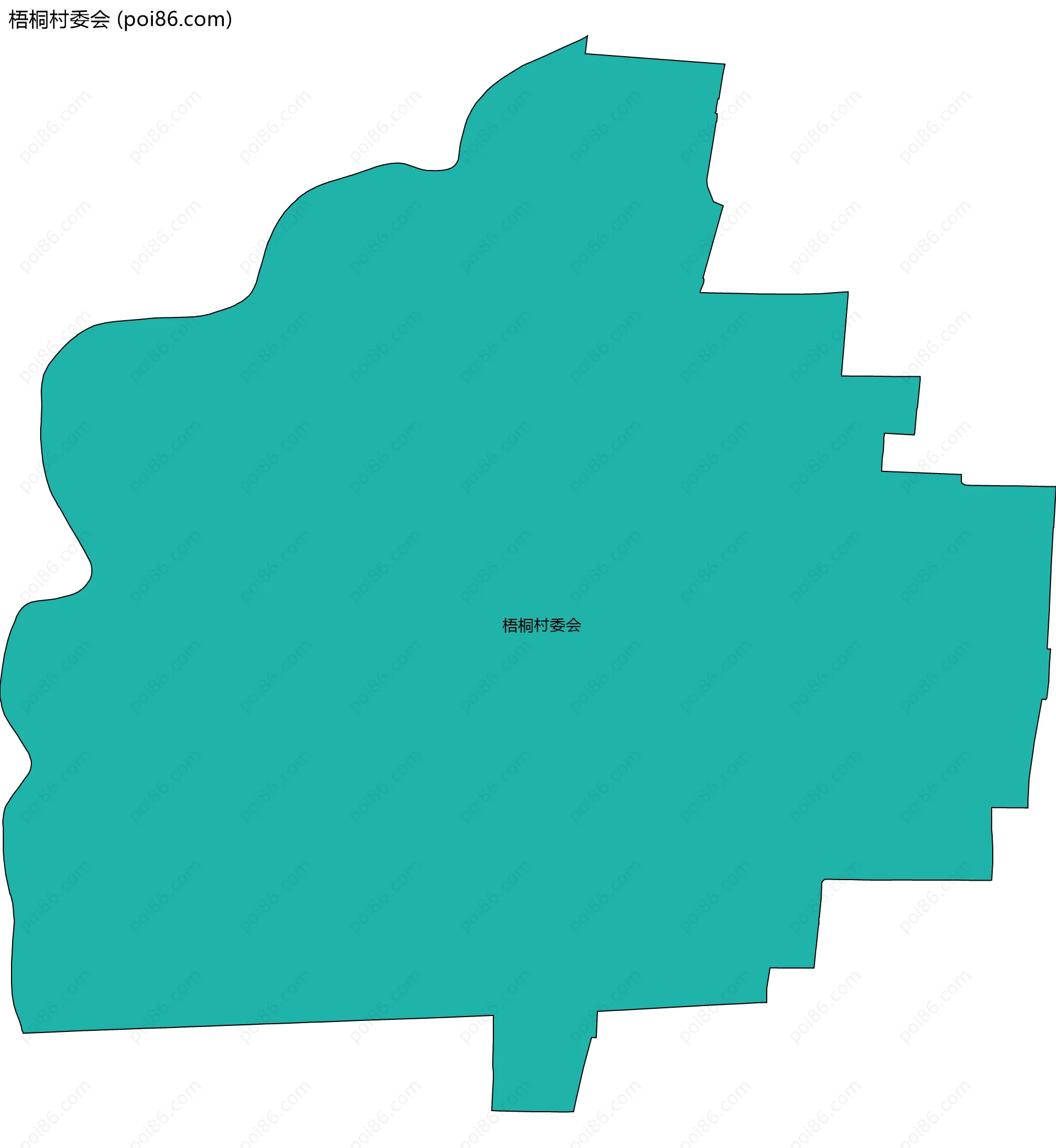 梧桐村委会边界地图